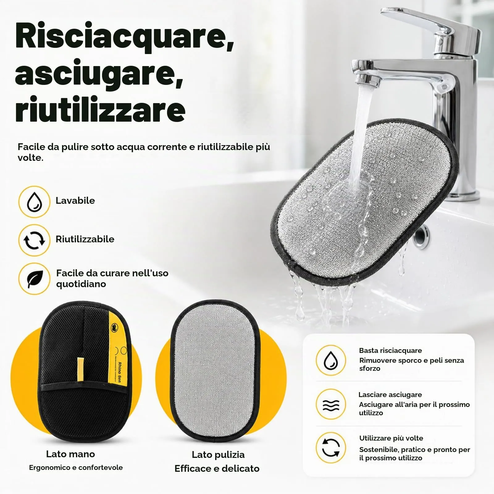 HOMKISCN Purepath Glove Guanto Leva Peli Riutilizzabile SST-HE2P - immagine 6