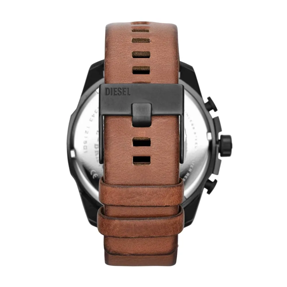 Diesel Orologio Analogico Uomo DZ4343 con Cinturino in Pelle Marrone e Nero - immagine 6
