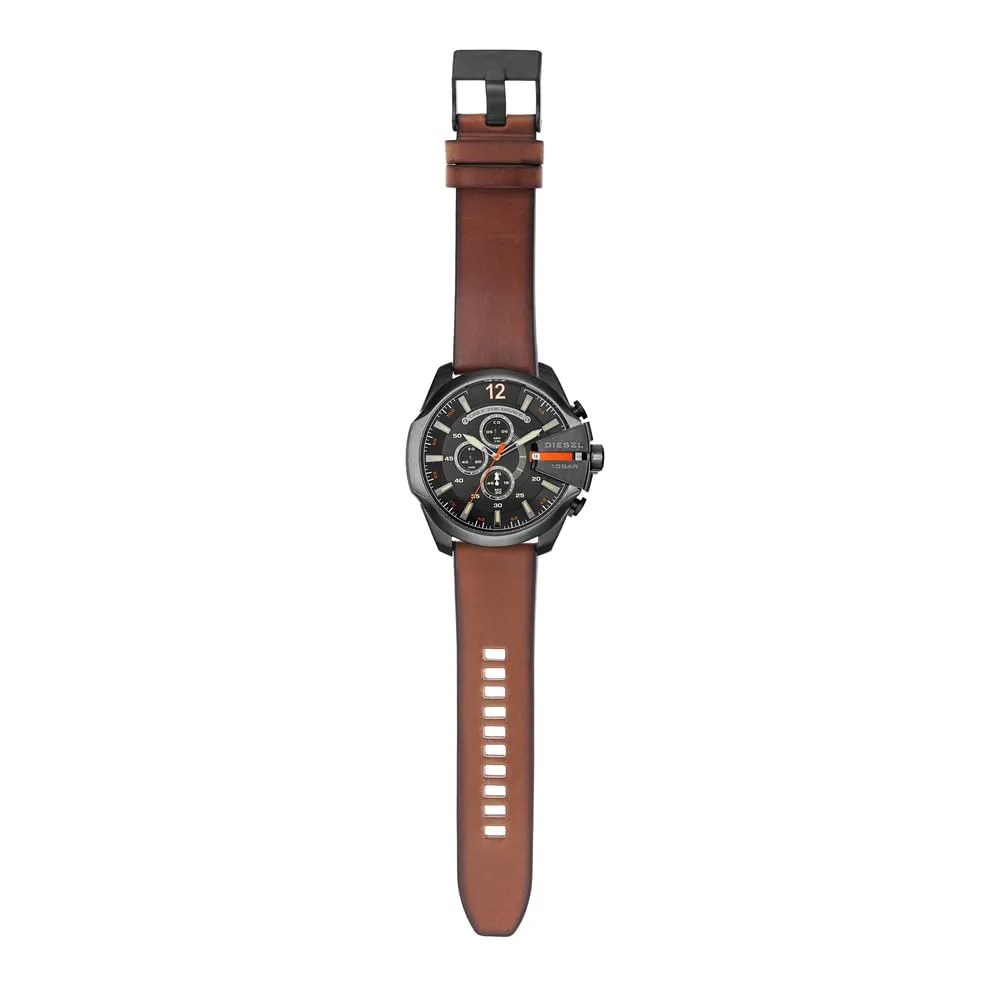 Diesel Orologio Analogico Uomo DZ4343 con Cinturino in Pelle Marrone e Nero - immagine 7