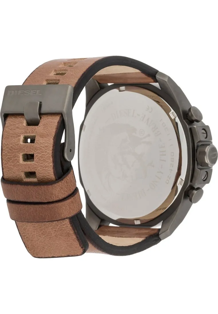 Diesel DZ4280 Analogico Uomo Cinturino in Pelle Marrone e Bianco - immagine 3