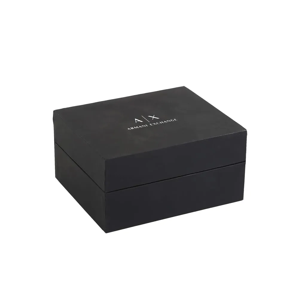 Armani Exchange Orologio Cronografo da Uomo 44mm in Acciaio e Silicone Nero - immagine 9