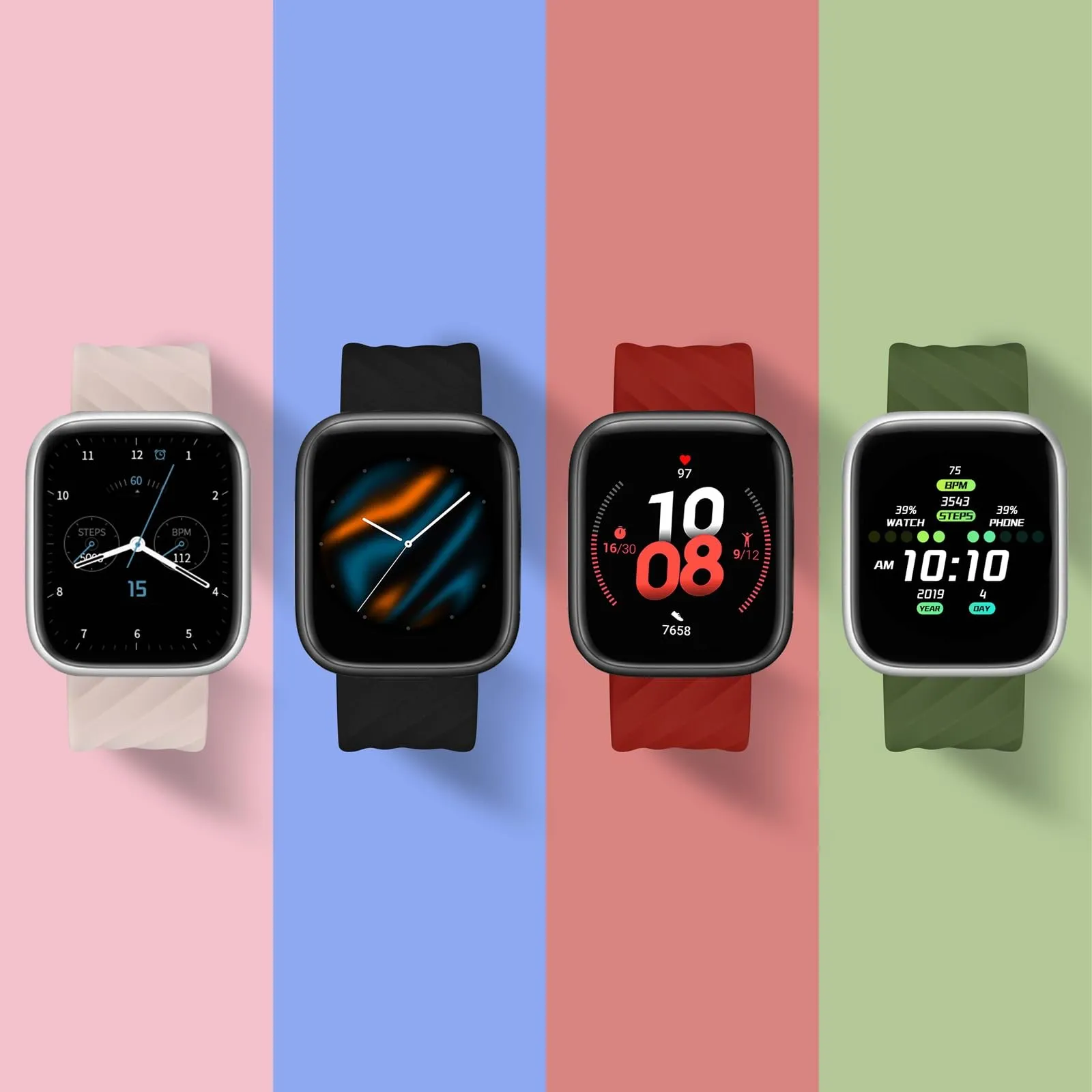 ANBEER Cinturini per Orologi in Silicone 22mm, Sgancio Rapido, Extra Lungo, Nero - immagine 6
