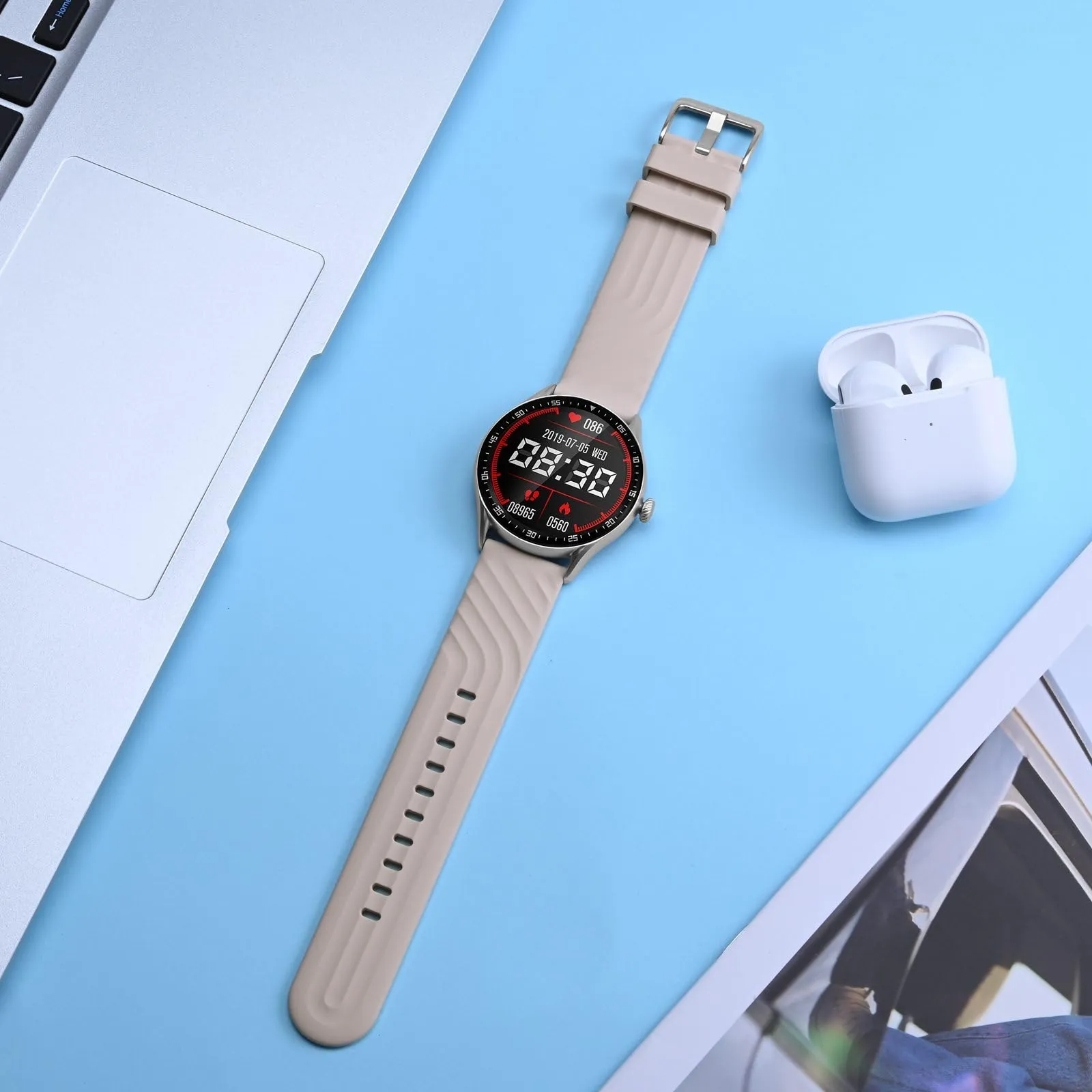 ANBEER Cinturini in Silicone 18mm a Sgancio Rapido, Extra Lungo, Rosa - immagine 2