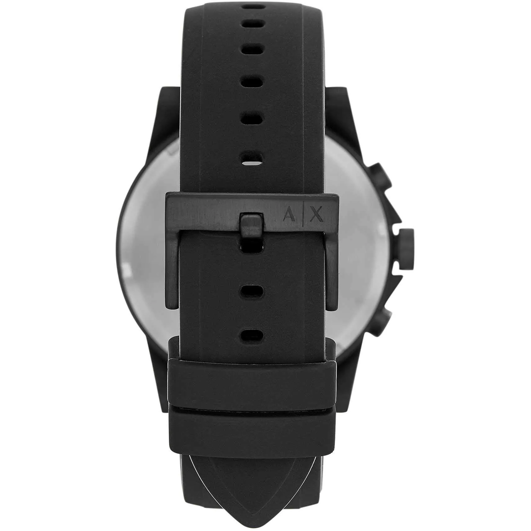 Armani Exchange AX1343 Orologio Cronografo Uomo 44 mm Nero e Giallo con Cinturino in Silicone - immagine 2