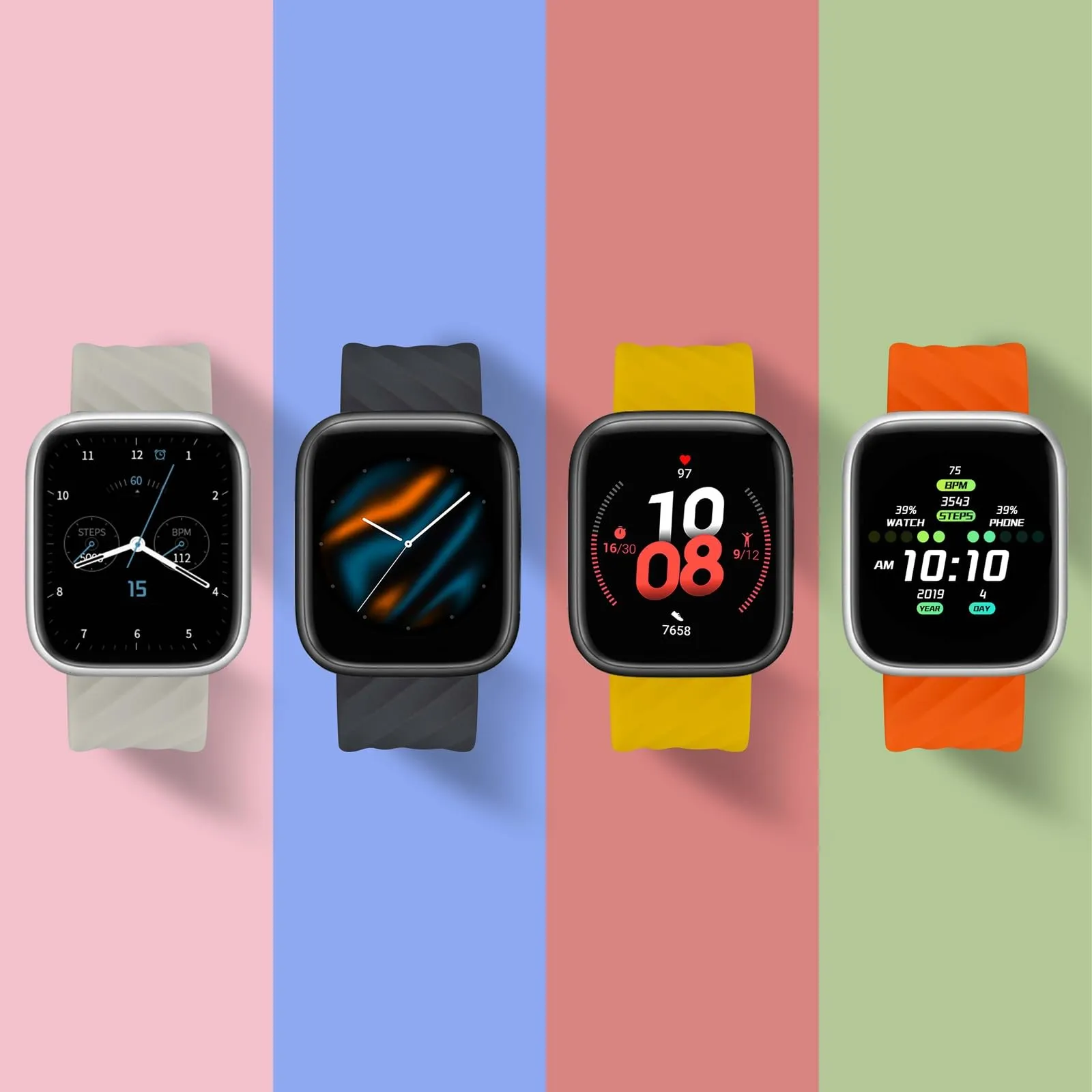 ANBEER Cinturino in Silicone 18mm a Sgancio Rapido, Extra Lungo, Giallo - immagine 6