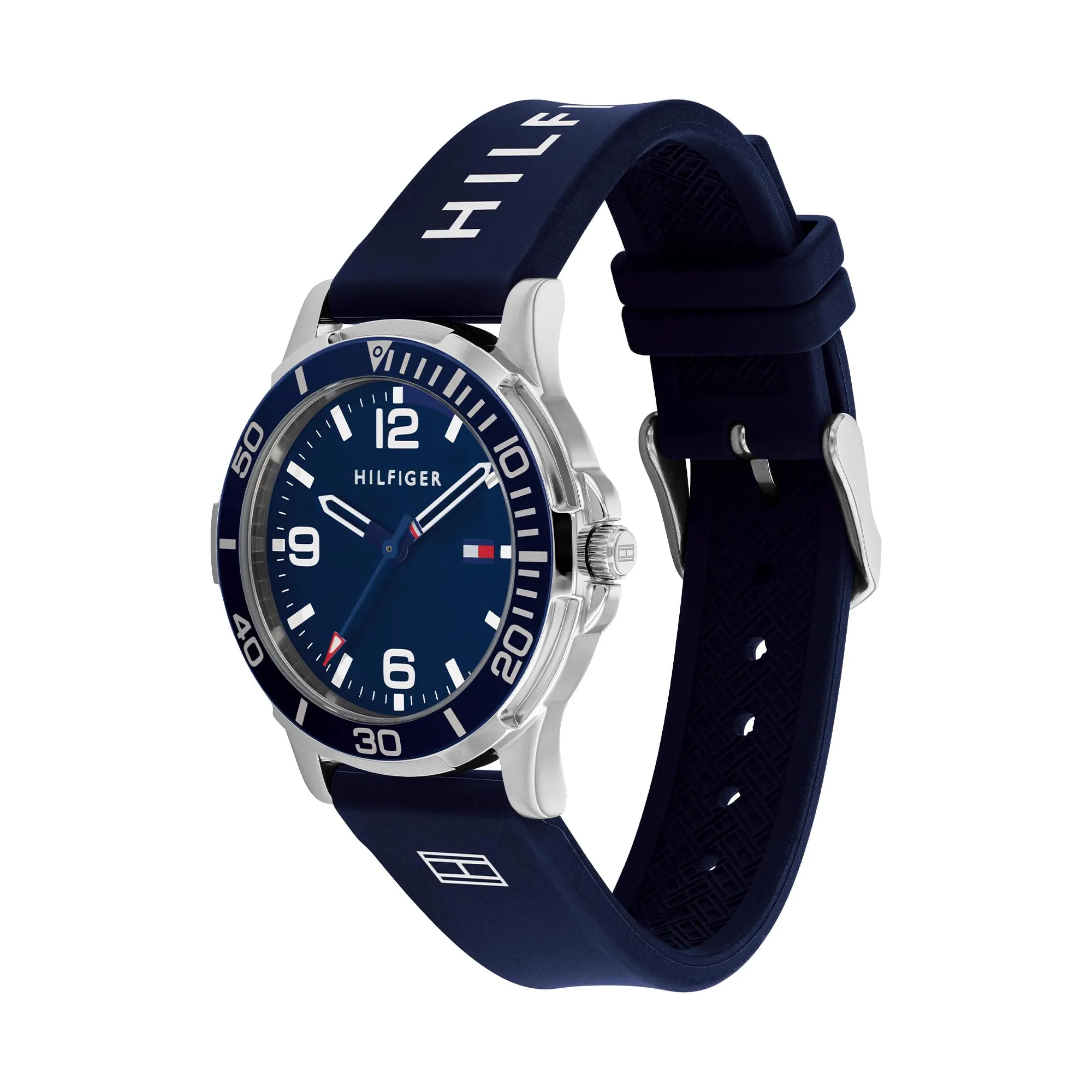 Tommy Hilfiger Orologio Bambino 1720016, Quadrante Blu, Cinturino in Silicone Blu, Cassa Acciaio 34mm, Quarzo, 5 ATM - immagine 2