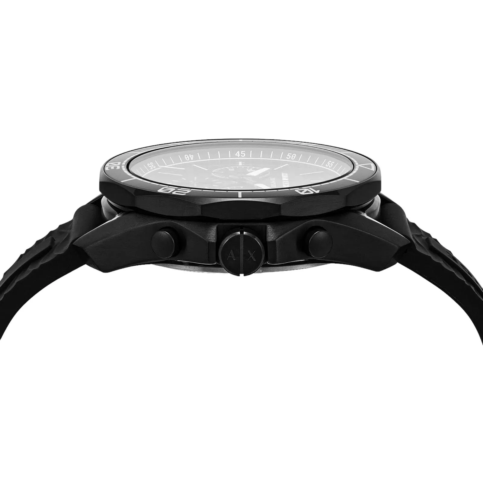 Armani Exchange AX1961 Orologio Cronografo da Uomo, Cassa 44 mm, Cinturino in Silicone Nero - immagine 3