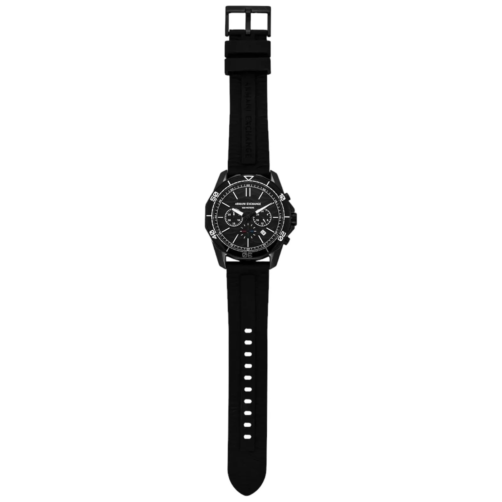 Armani Exchange AX1961 Orologio Cronografo da Uomo, Cassa 44 mm, Cinturino in Silicone Nero - immagine 5