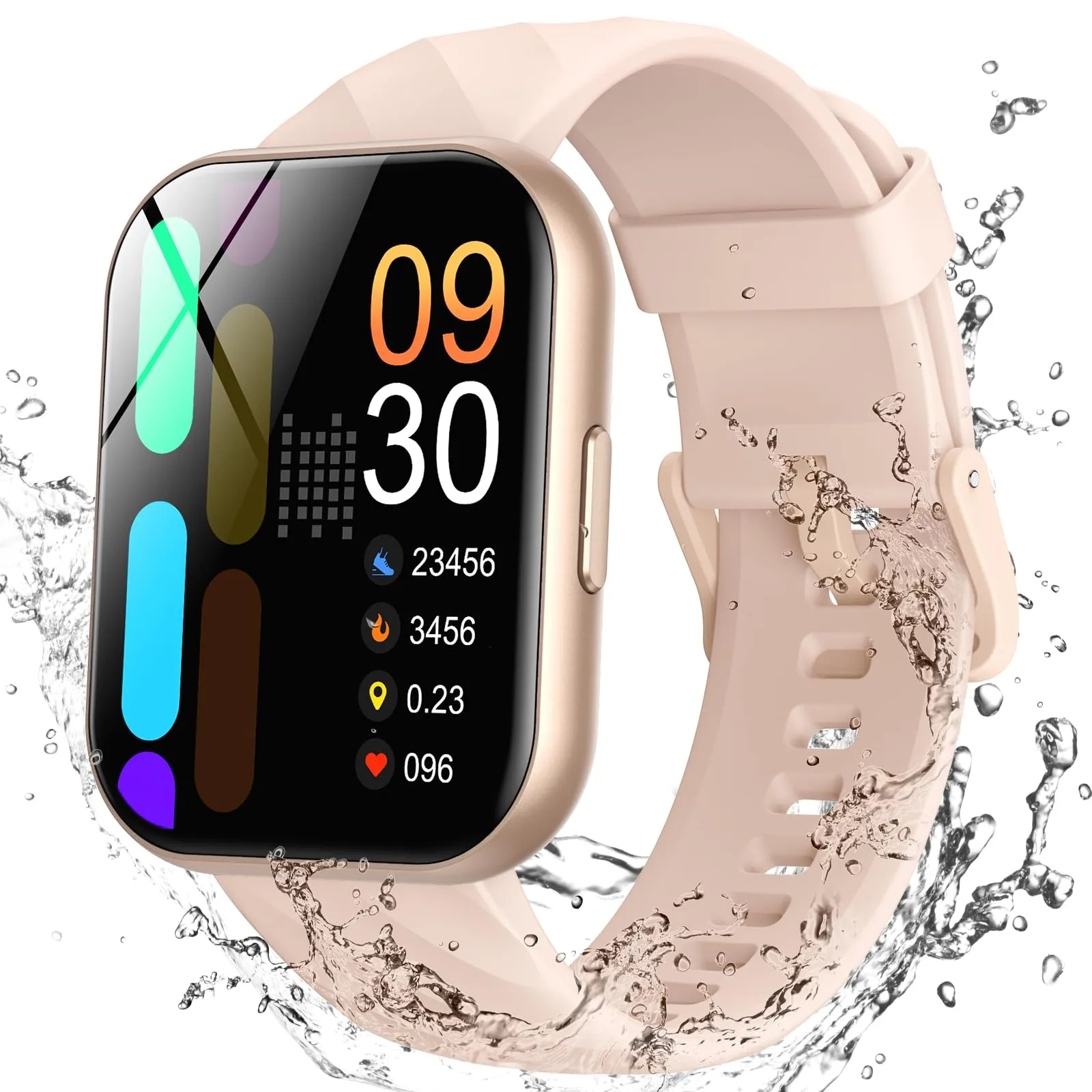 Parsonver Smartwatch Donna 1.8" Impermeabile 5ATM FF2 Oro Rosa - immagine 1