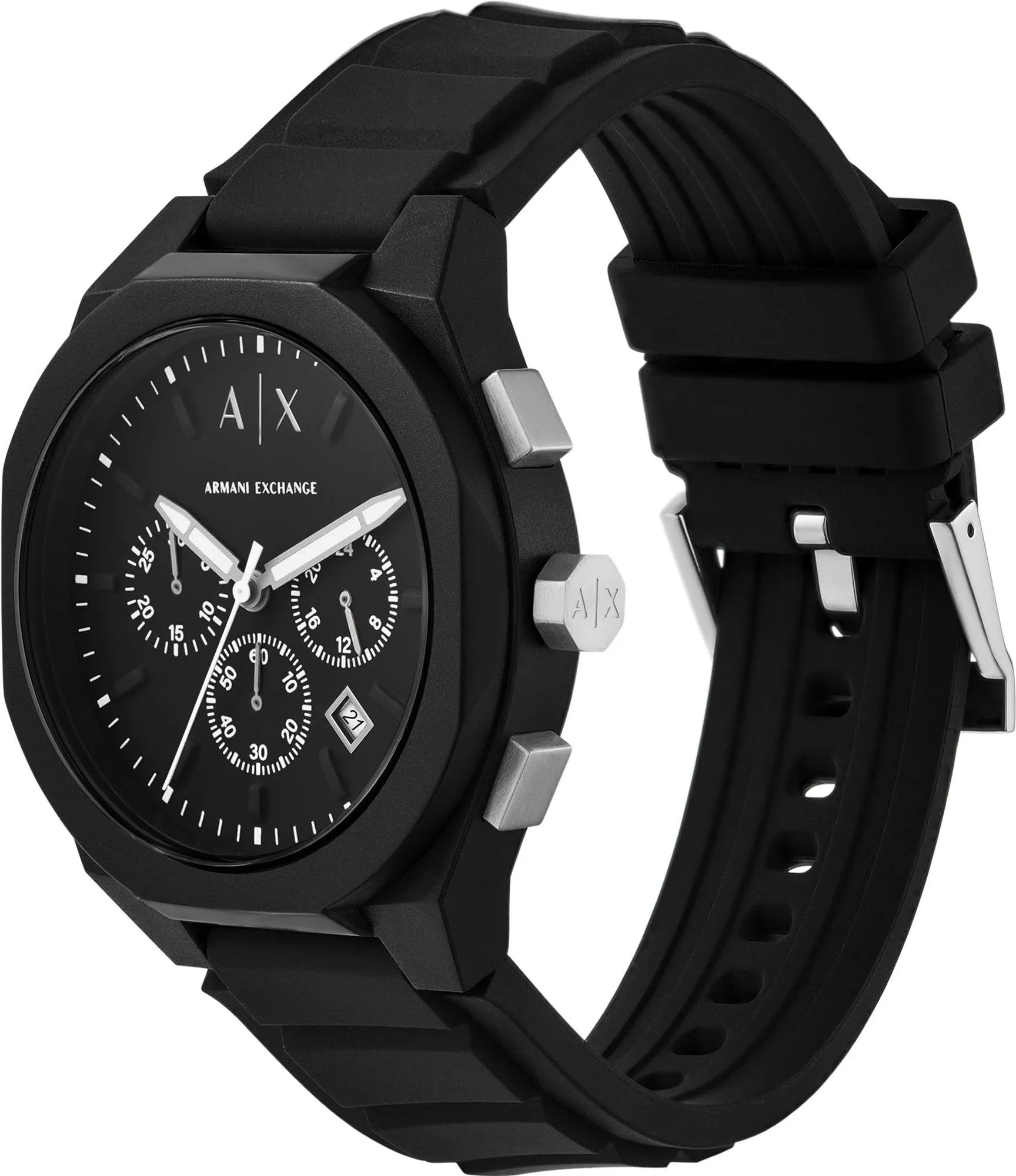 Armani Exchange AX4161 Orologio da uomo Cronografo 44 mm con cinturino in silicone - immagine 2