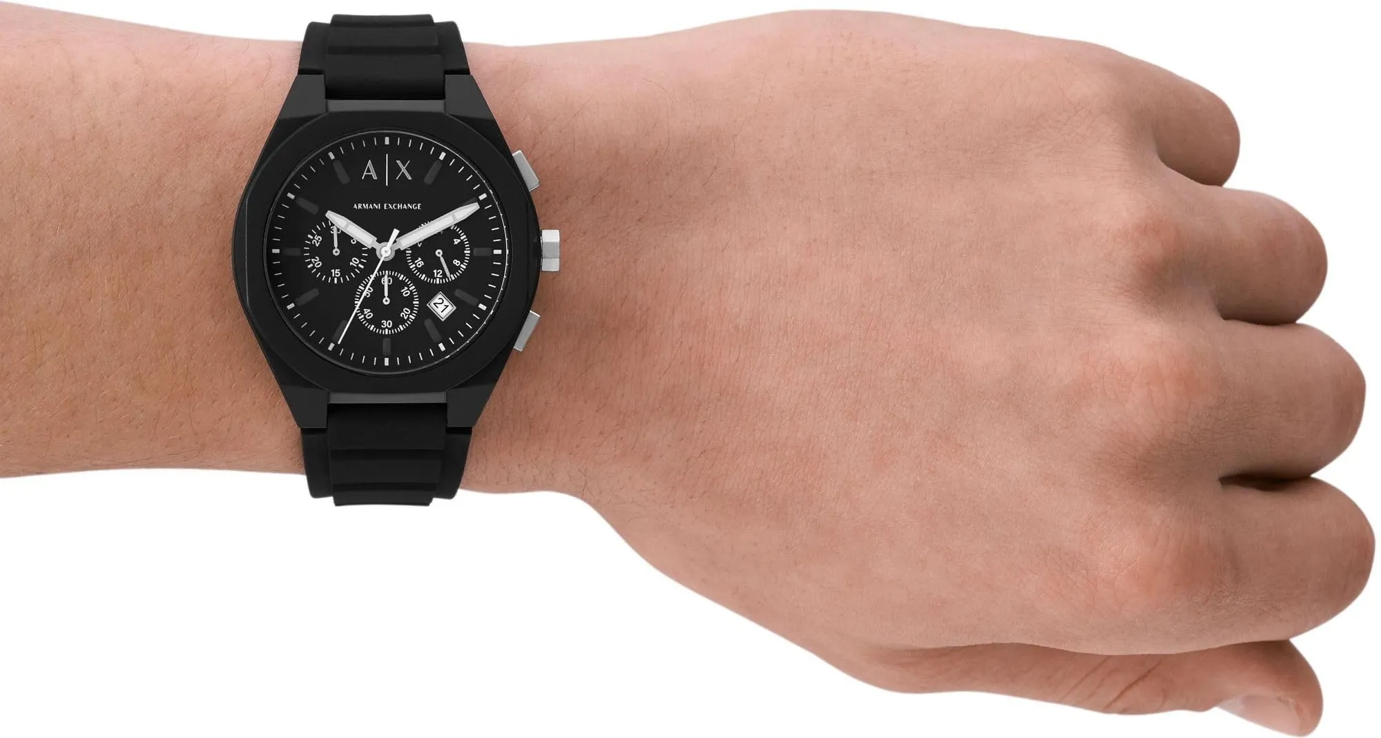 Armani Exchange AX4161 Orologio da uomo Cronografo 44 mm con cinturino in silicone - immagine 4
