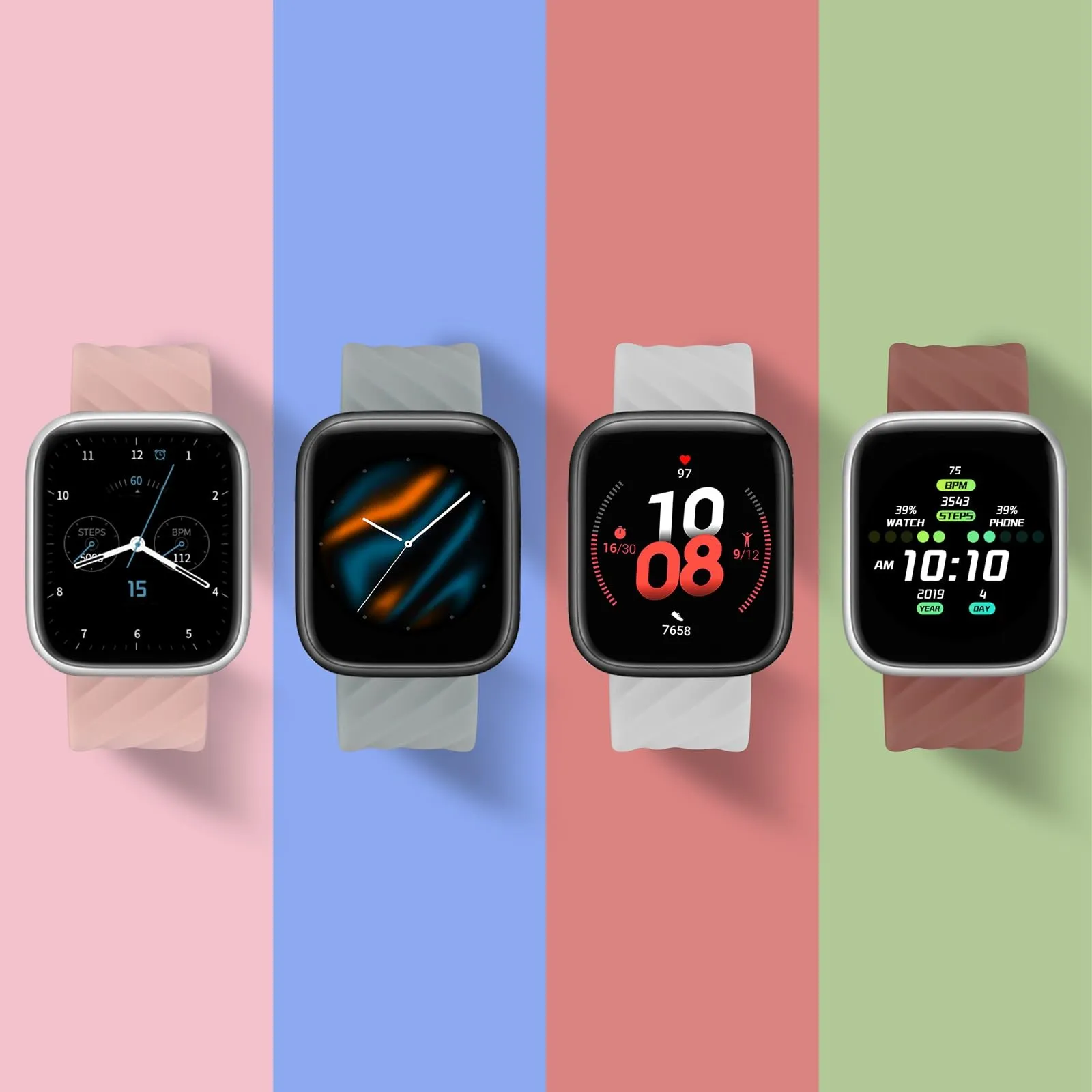ANBEER Cinturino in Silicone 20mm a Sgancio Rapido Extra Lungo, Marrone Rosato - immagine 6