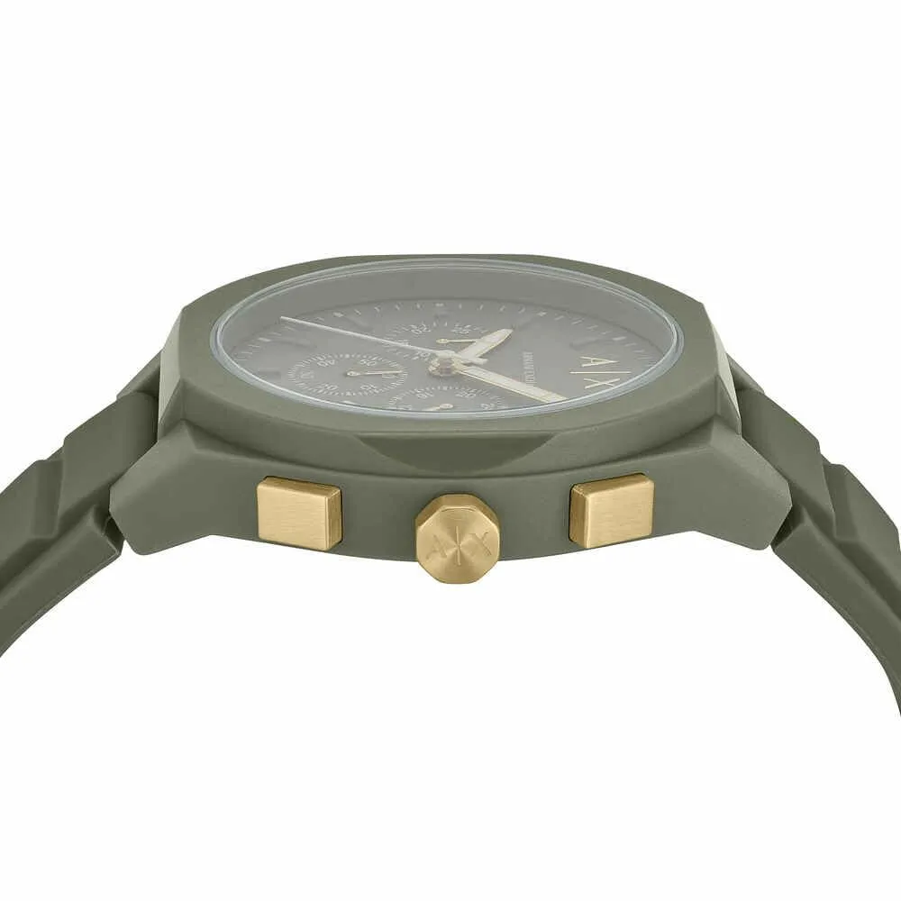 Armani Exchange AX4169 Orologio Cronografo da Uomo 44 mm Nero Onice con Cinturino in Silicone - immagine 5