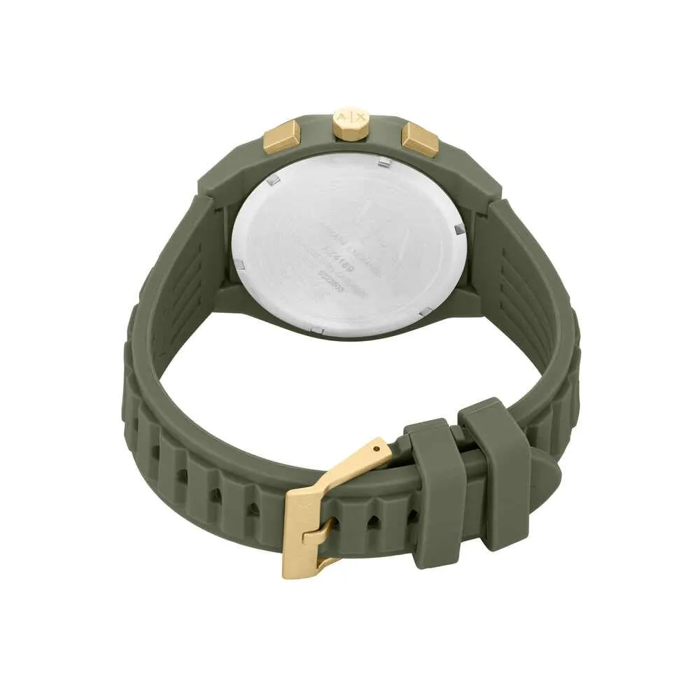 Armani Exchange AX4169 Orologio Cronografo da Uomo 44 mm Nero Onice con Cinturino in Silicone - immagine 6