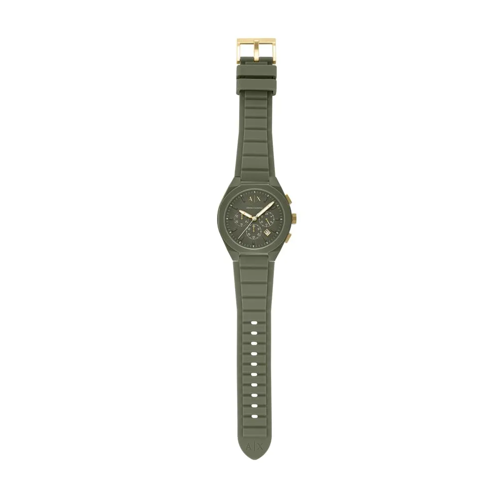 Armani Exchange AX4169 Orologio Cronografo da Uomo 44 mm Nero Onice con Cinturino in Silicone - immagine 7