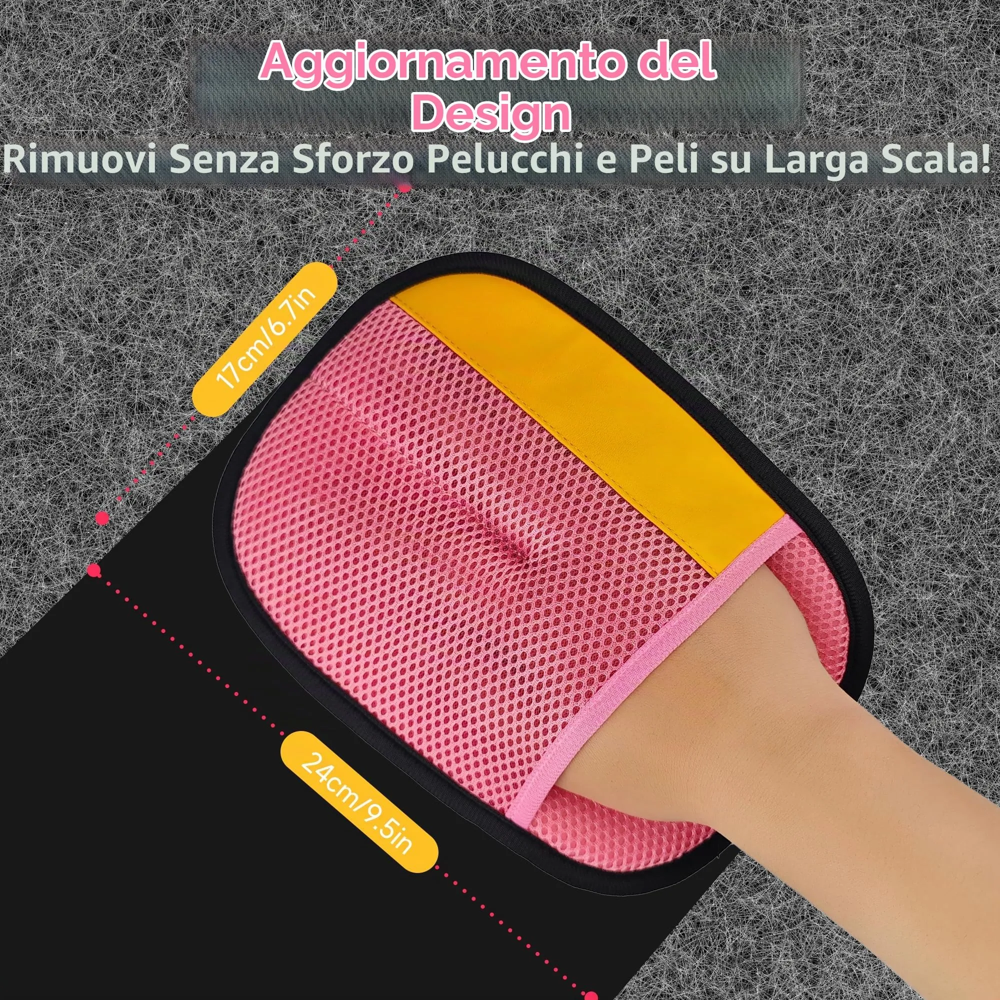 YOSEPATI Guanto per la rimozione dei peli per animali spazzola magica - immagine 3
