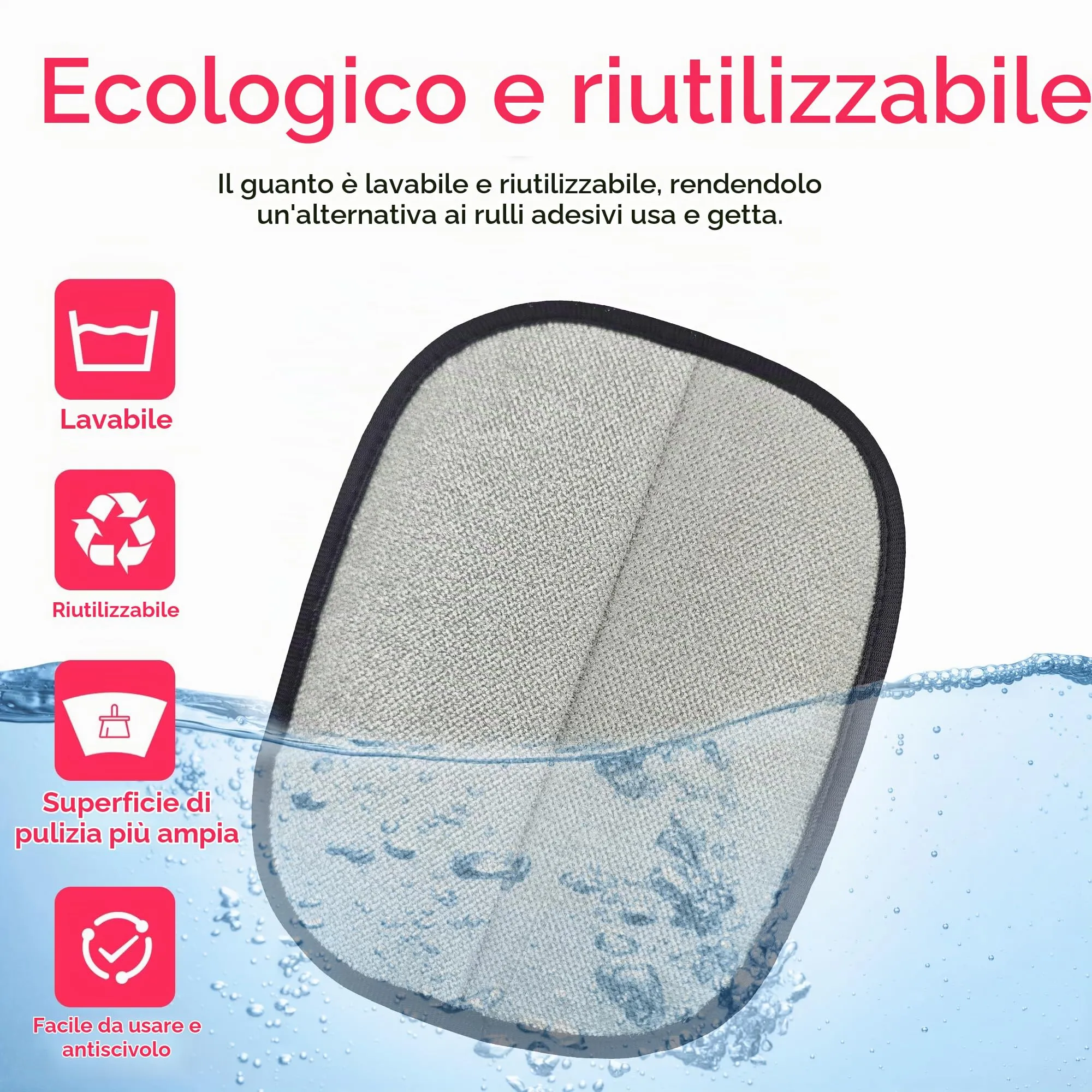 YOSEPATI Guanto per la rimozione dei peli per animali spazzola magica - immagine 5