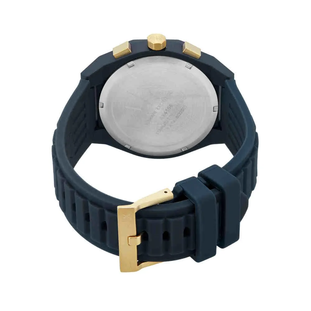 Armani Exchange AX4168 Orologio Cronografo da uomo, 44 mm, Cinturino in silicone, Blu Cobalto - immagine 6
