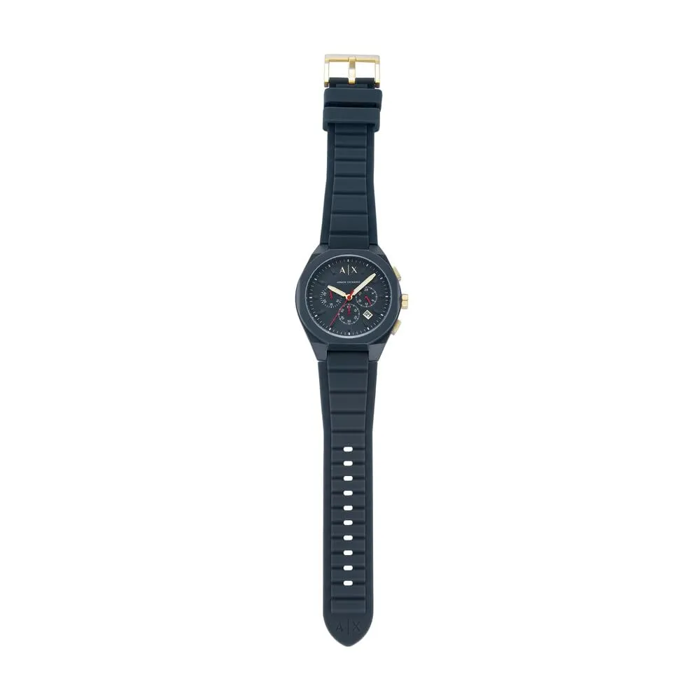 Armani Exchange AX4168 Orologio Cronografo da uomo, 44 mm, Cinturino in silicone, Blu Cobalto - immagine 7
