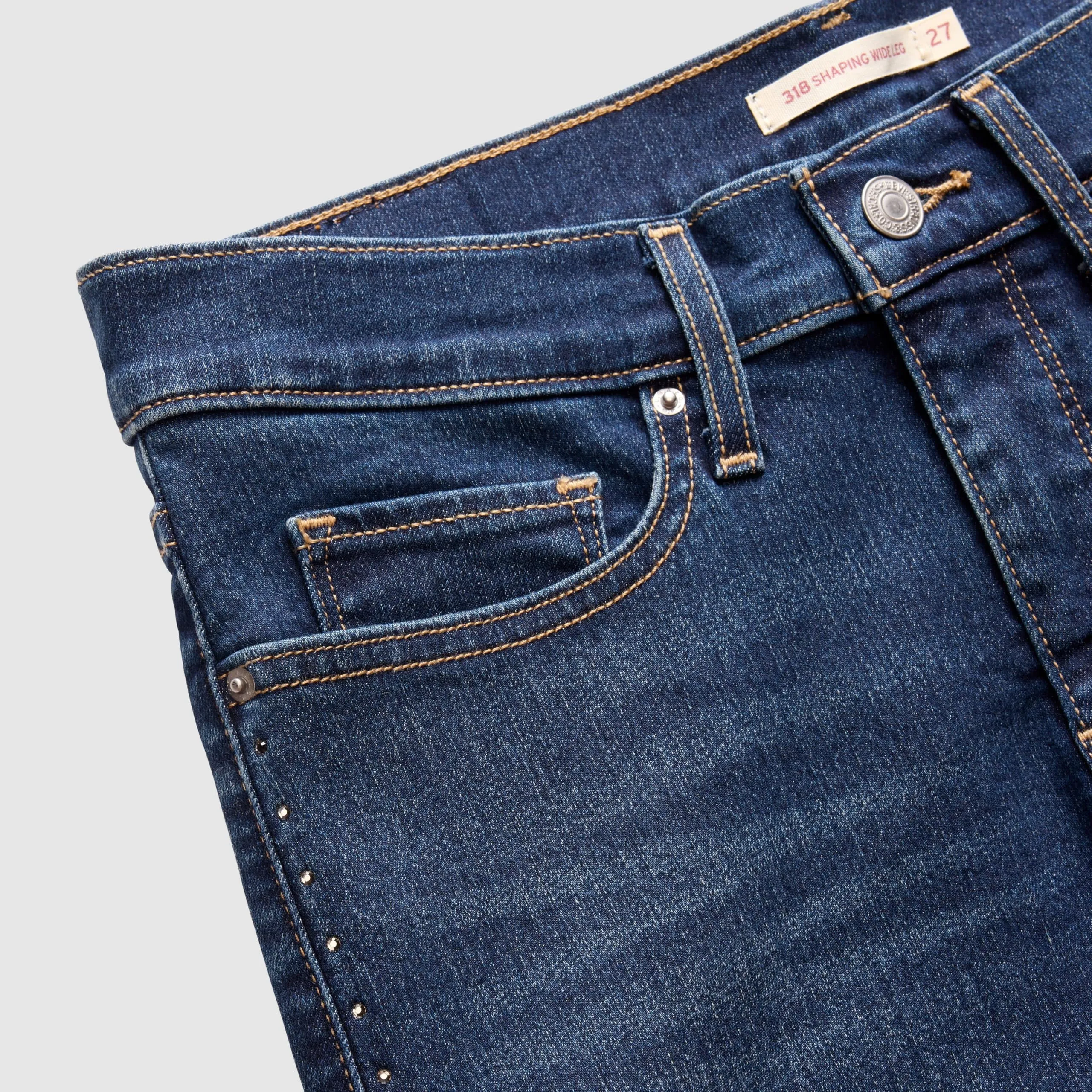 Levi's 318 Shaping Wide Leg Jeans - Holly Glitz 318 - immagine 7