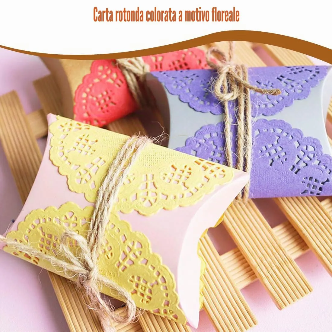 LYITZW Centrini in Pizzo di Carta Colori Misti, 9 cm, 300 Pezzi - immagine 6