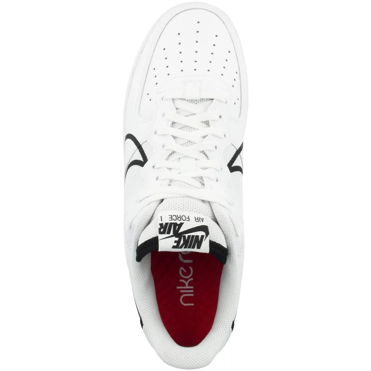 Nike Air Force 1 React White/Black-University Red CD4366-100 EU 44 - immagine 2