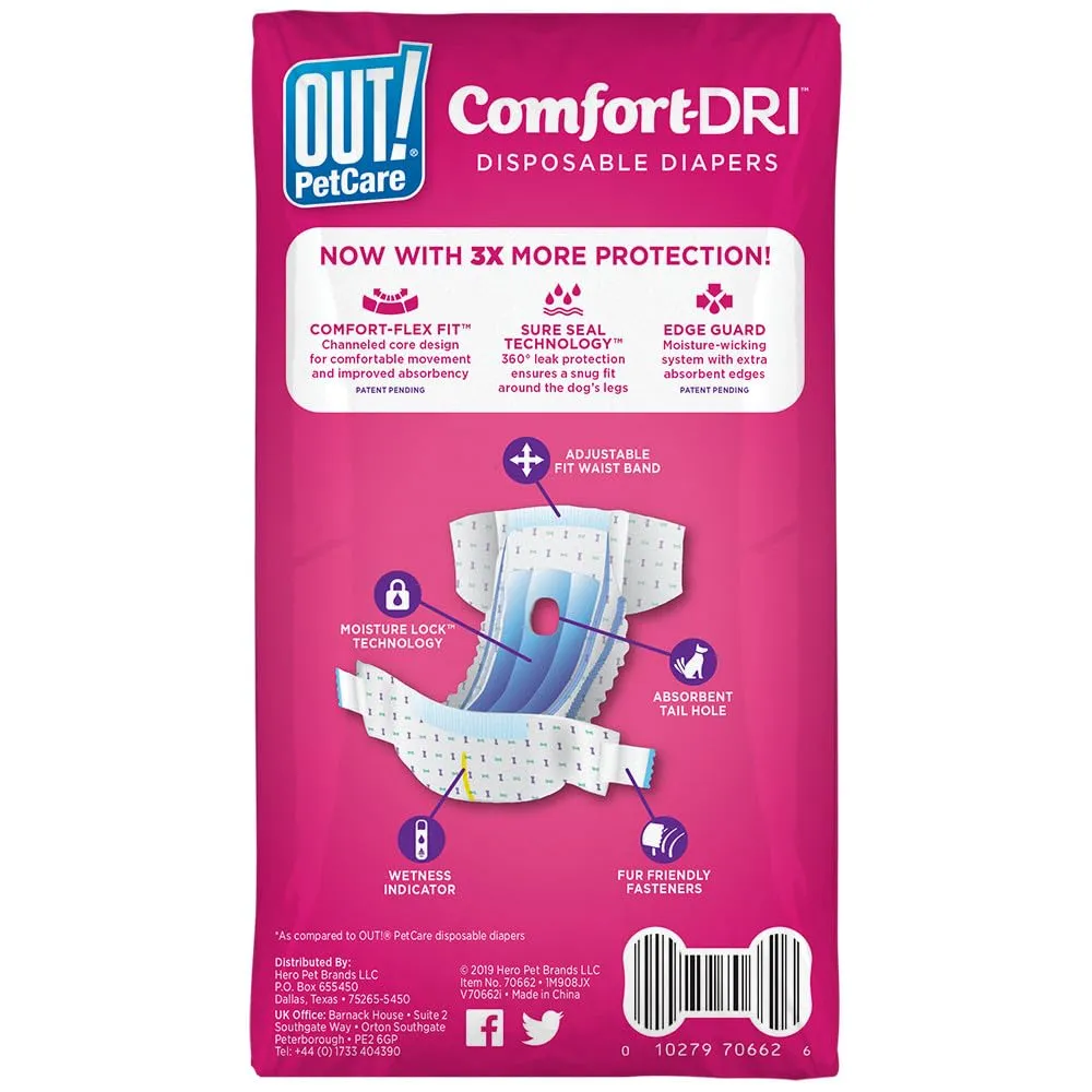 OUT! Pet Care Pannolini monouso per cani femmina, XS/S, Confezione da 16 - immagine 8