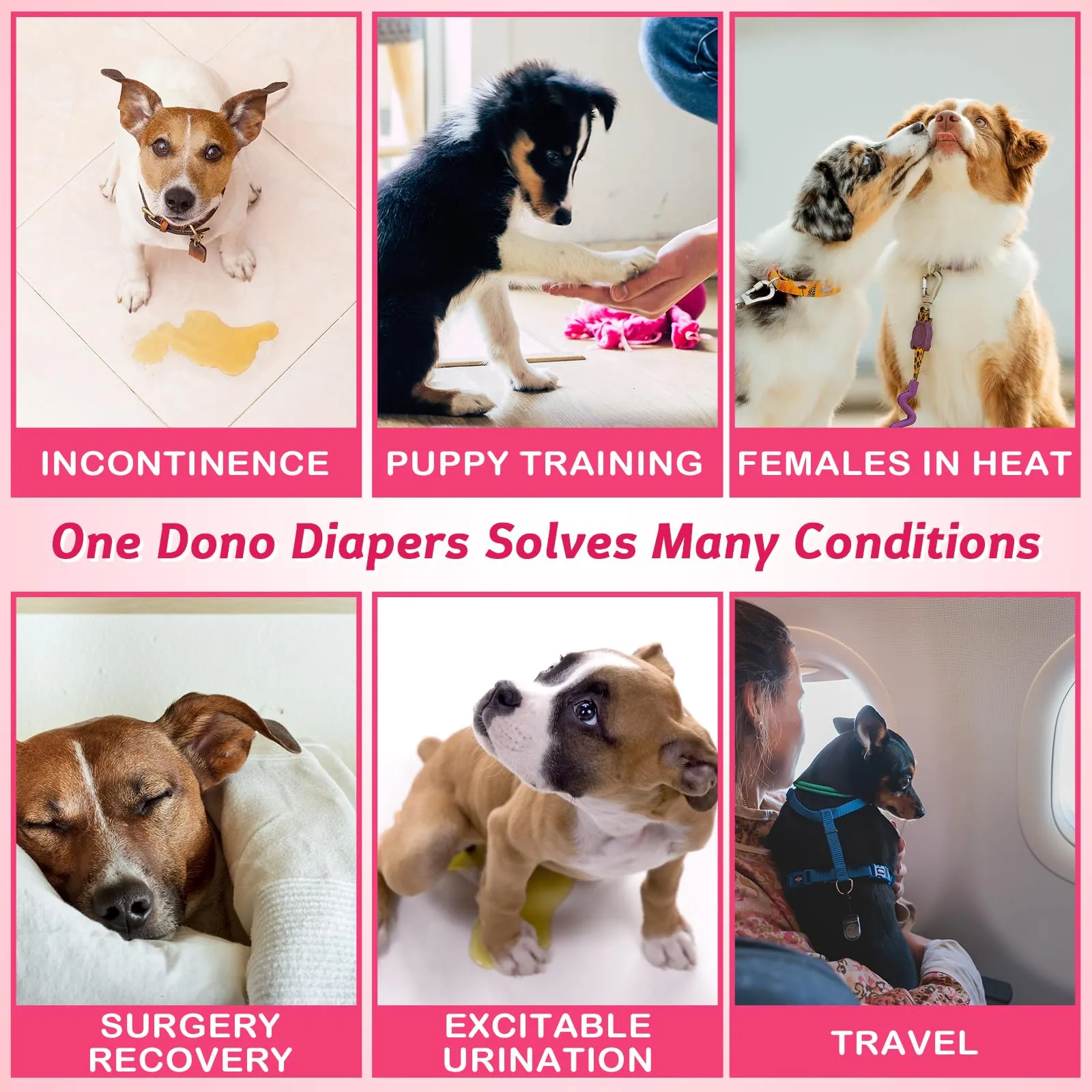 Dono Pannolini usa e getta per cani e gatti, Rosa, XXS, 40 pezzi - immagine 6
