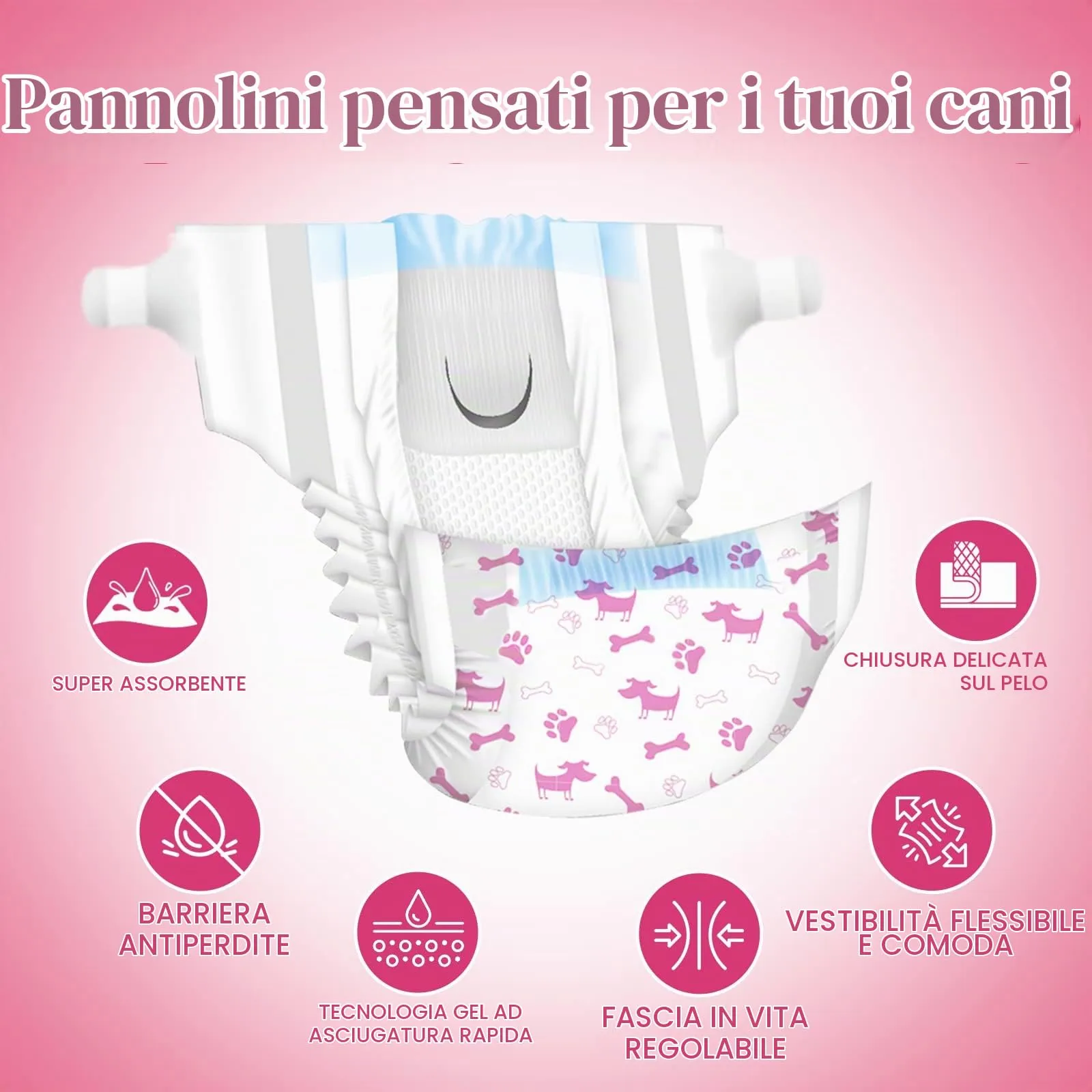 Dono Pannolini per Cani e Gatti, XXS, 45 Pezzi - immagine 3