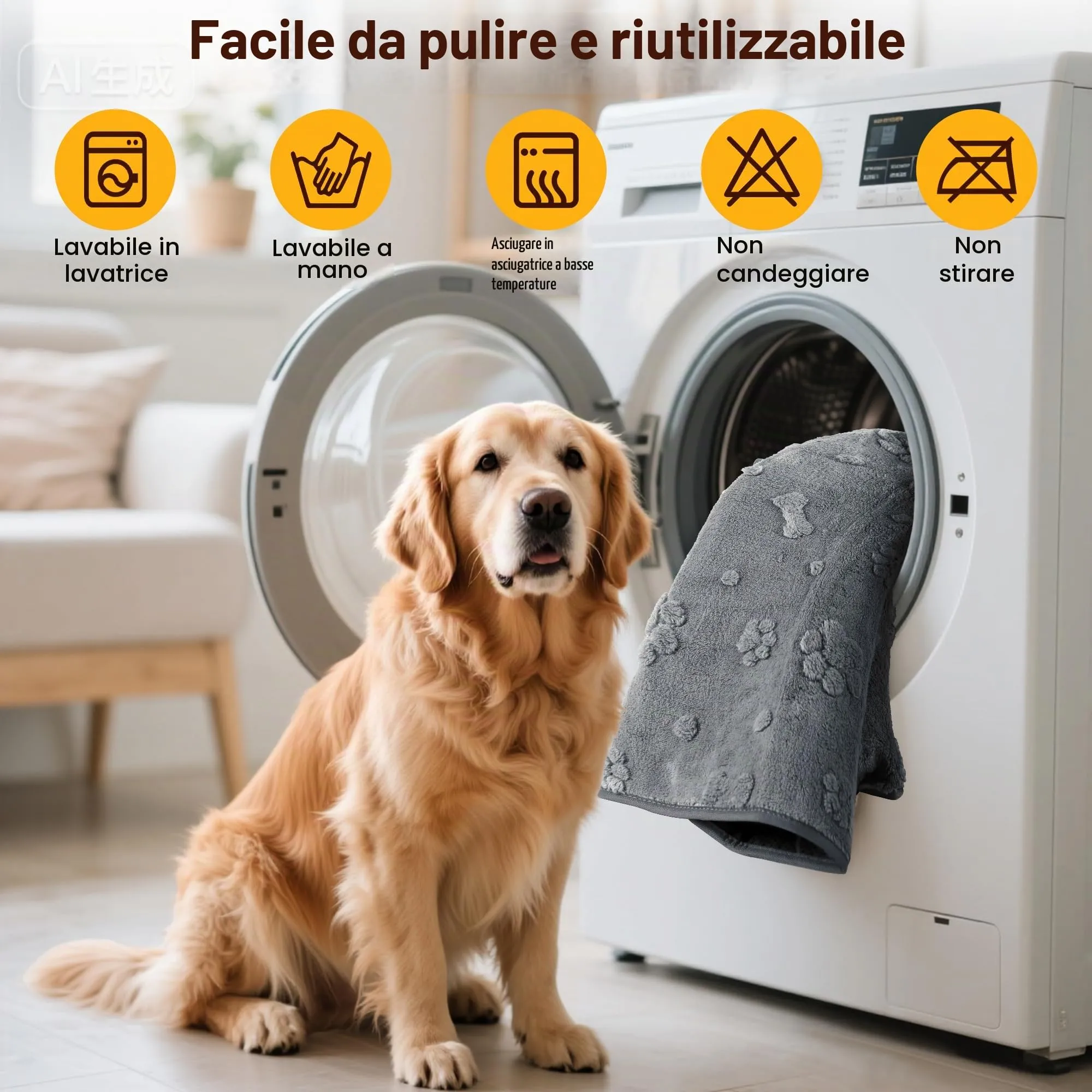 HezzLuv Tappetini Lavabili e Riutilizzabili per Cuccioli, 90 x 120 cm, Set di 2 - immagine 6