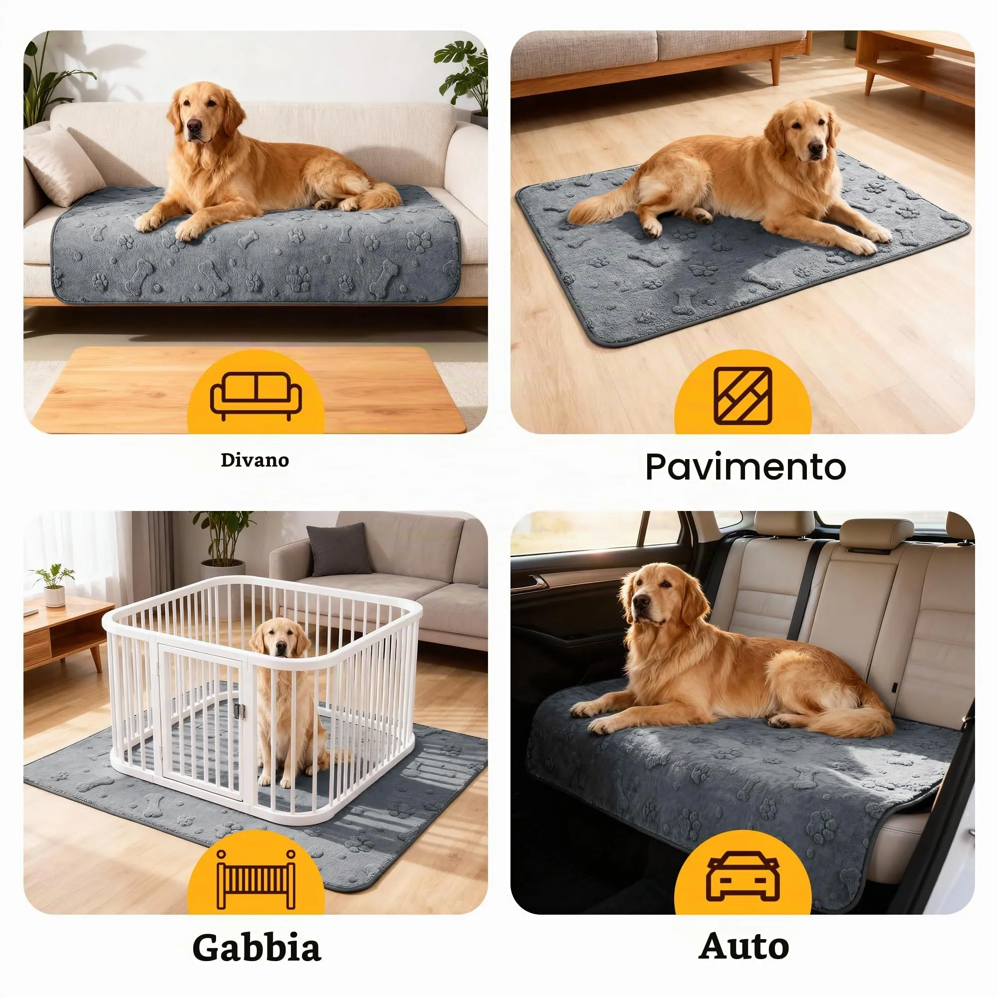 HezzLuv Tappetini Lavabili per Cuccioli, Riutilizzabili, 80 x 90 cm, Set di 2 - immagine 5