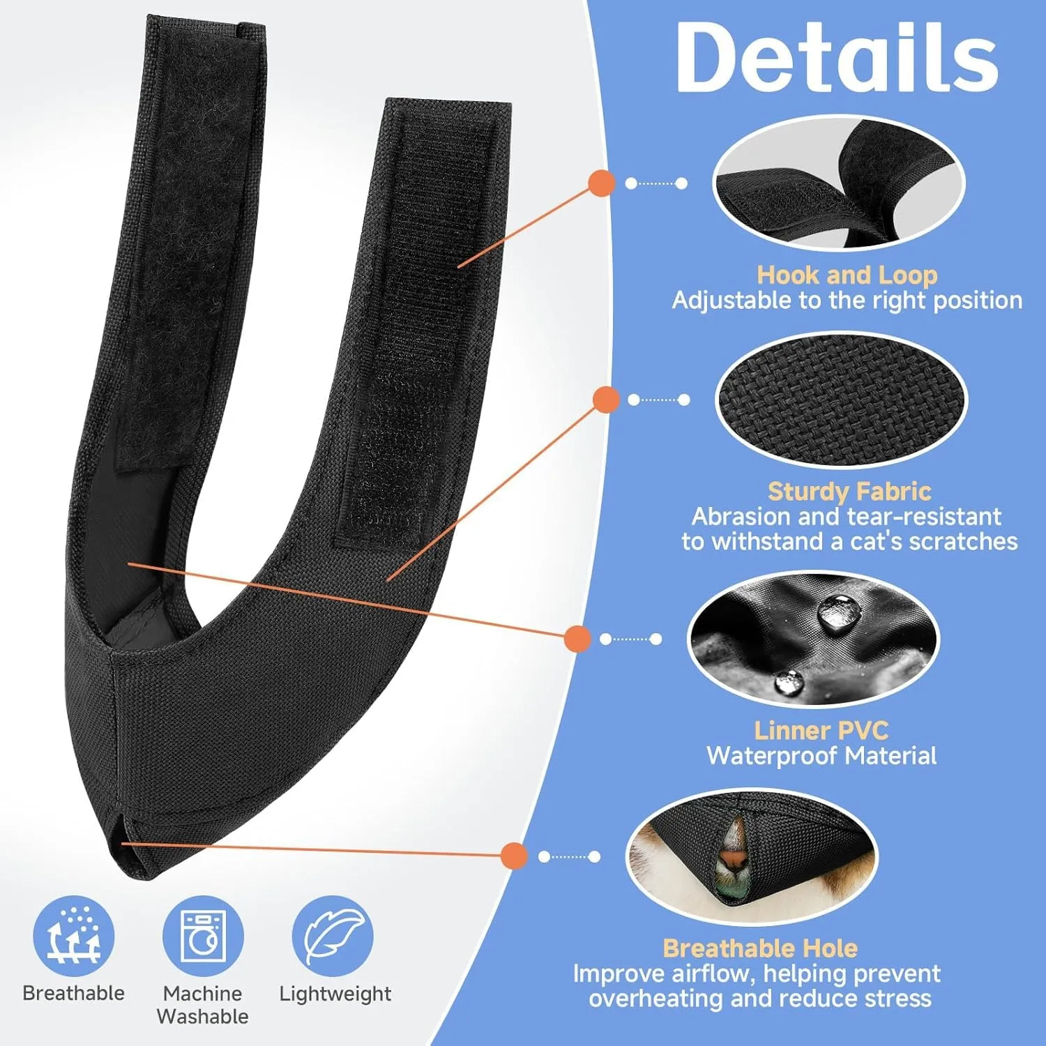 NUOGUAYI Museruola per Gatti in Nylon Antimorso (L) - immagine 3