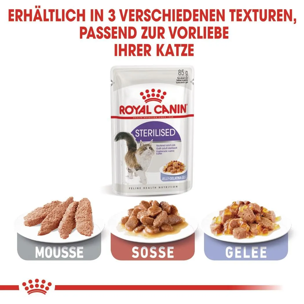 Royal Canin Feline Sterilised in Gelatina, 12 x 85 g - immagine 7