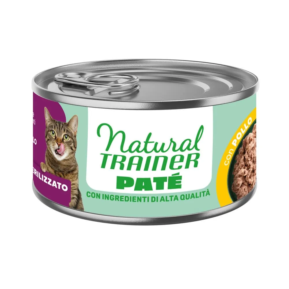Trainer Natural Sterilized Paté di Pollo per gatti adulti, 18 x 85g - immagine 2