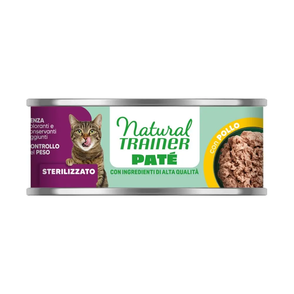 Trainer Natural Sterilized Paté di Pollo per gatti adulti, 18 x 85g - immagine 3