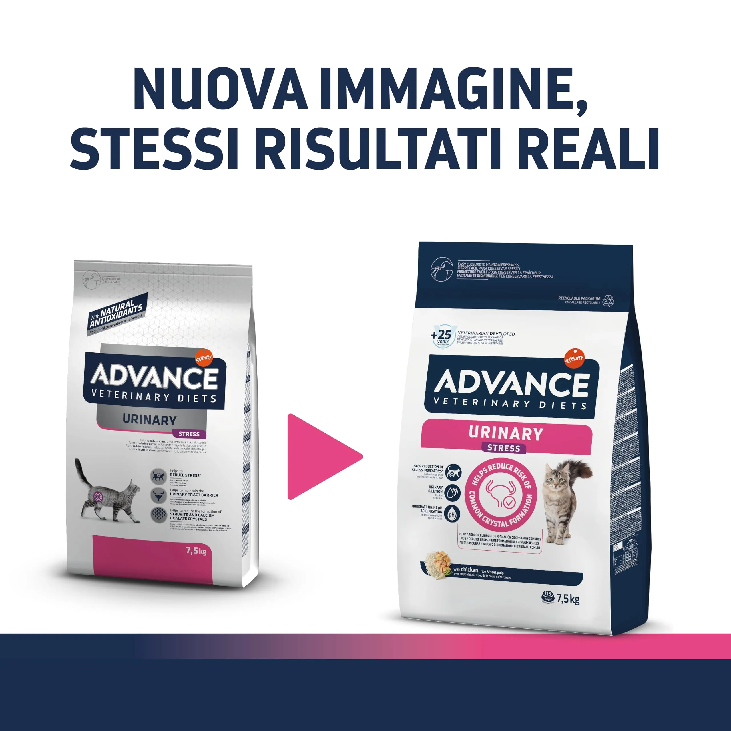 Affinity Advance Veterinary Diets Urinary Stress Cat Food, 7.5 kg - immagine 2