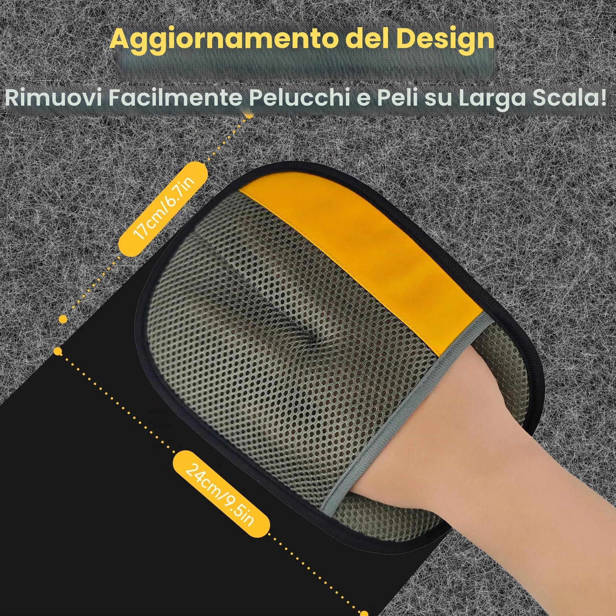 YOSEPATI Guanto per la rimozione dei peli per animali, Spazzola Magica - immagine 3