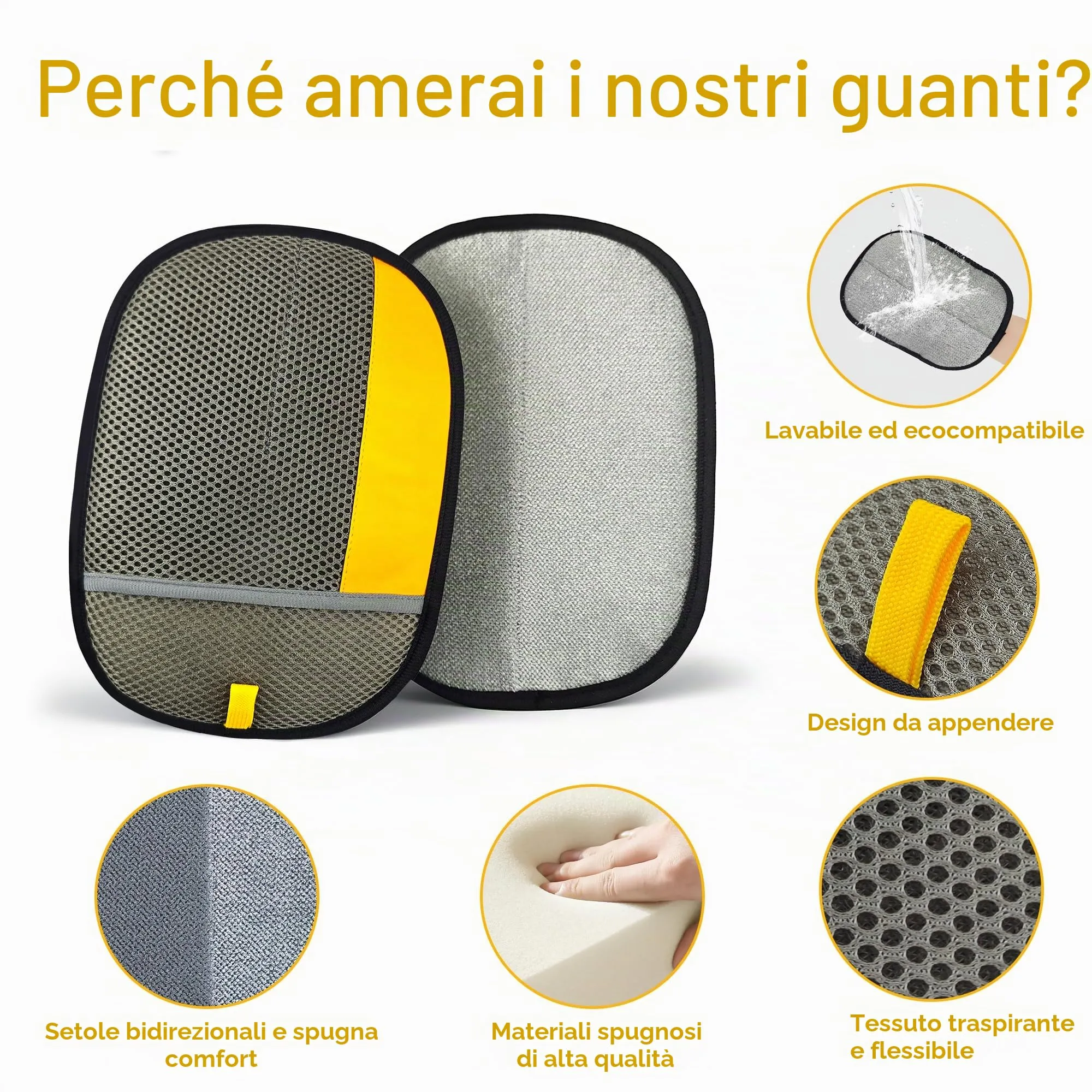YOSEPATI Guanto per la rimozione dei peli per animali, Spazzola Magica - immagine 7