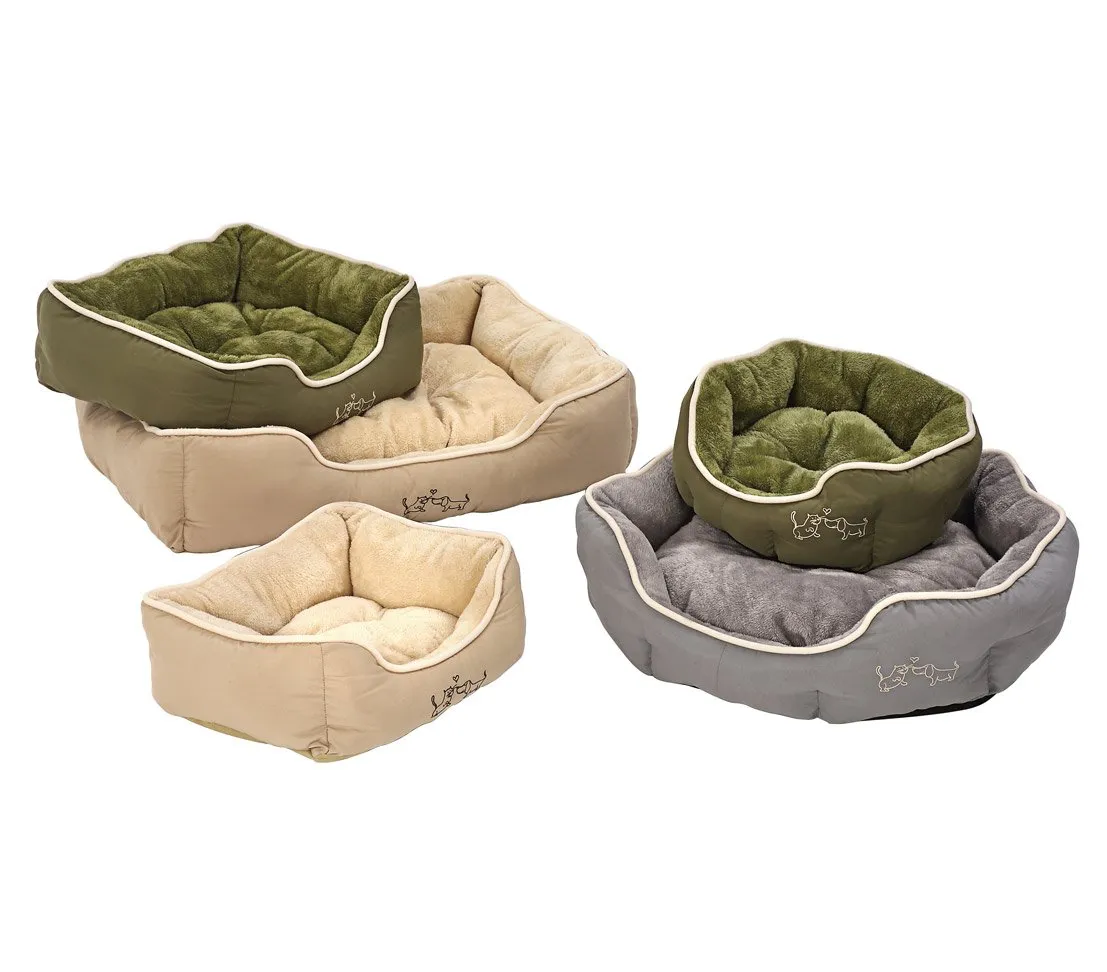 Dehner Sammy Cuccia per Cani e Gatti, Ovale, 90 x 80 x 14 cm, Poliestere, Beige - immagine 2
