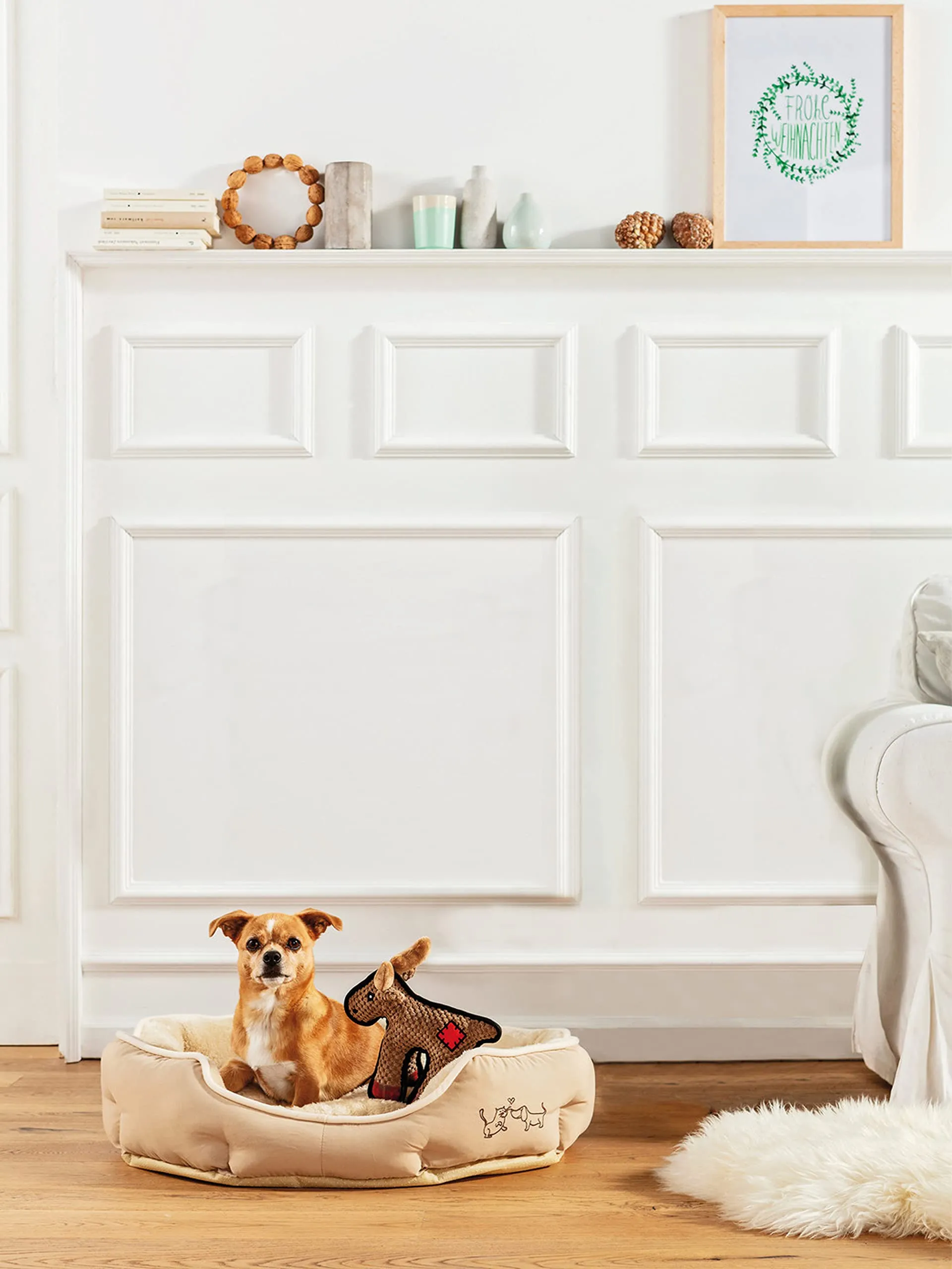 Dehner Sammy Cuccia per Cani e Gatti, Ovale, 90 x 80 x 14 cm, Poliestere, Beige - immagine 6