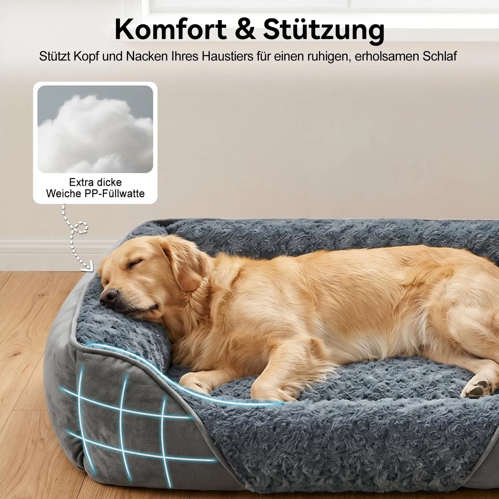 JOEJOY Cuccia Cane Interno Lavabile, 63x53x20cm - immagine 2