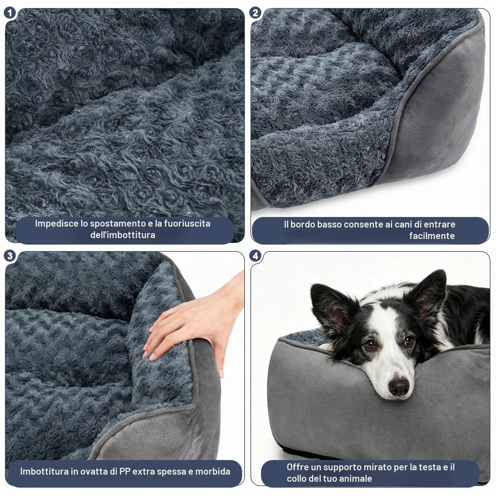 JOEJOY Cuccia Cane Interno Lavabile, 63x53x20cm - immagine 5