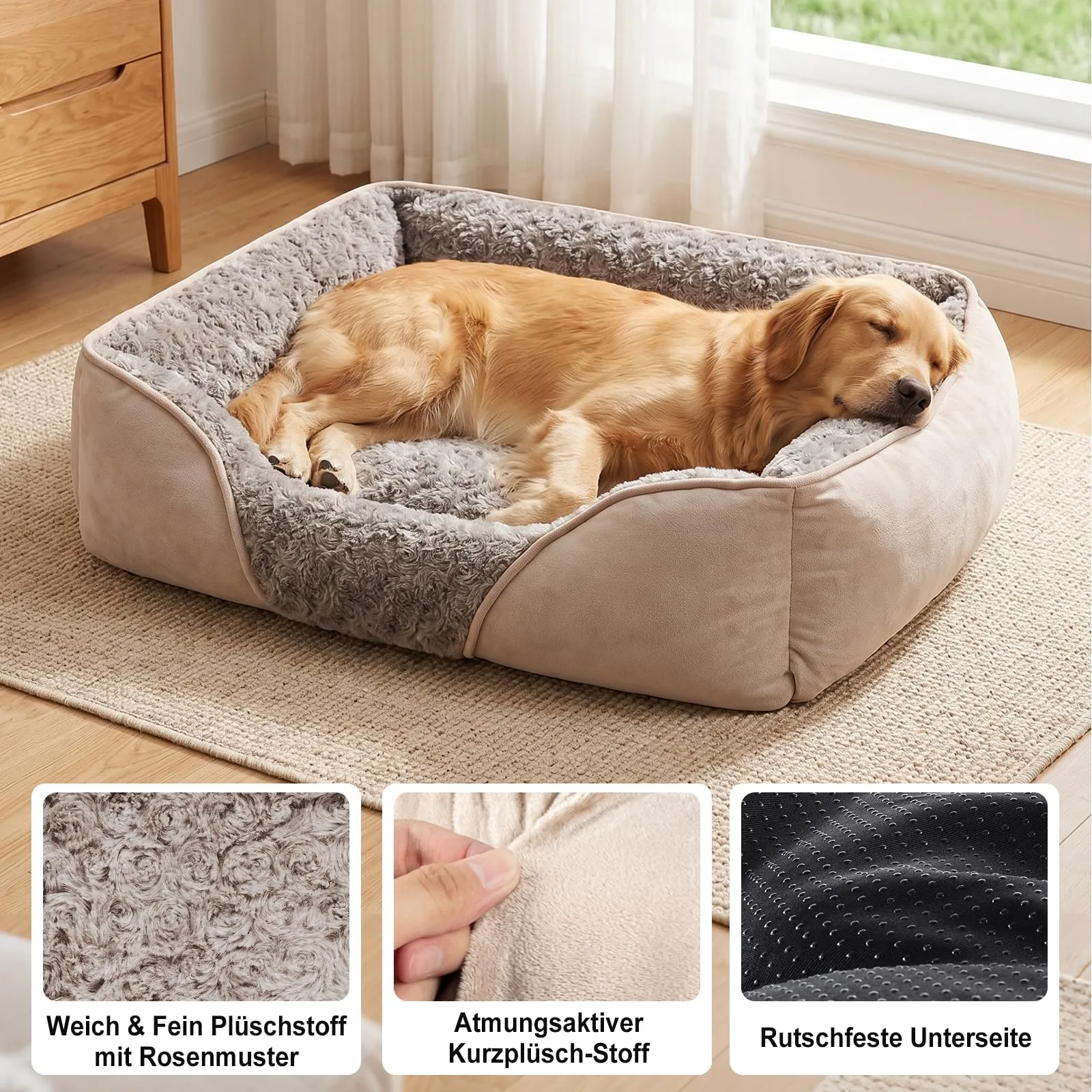 JOEJOY Cuccia Cane Interno Lavabile, 89x63x23cm - immagine 4