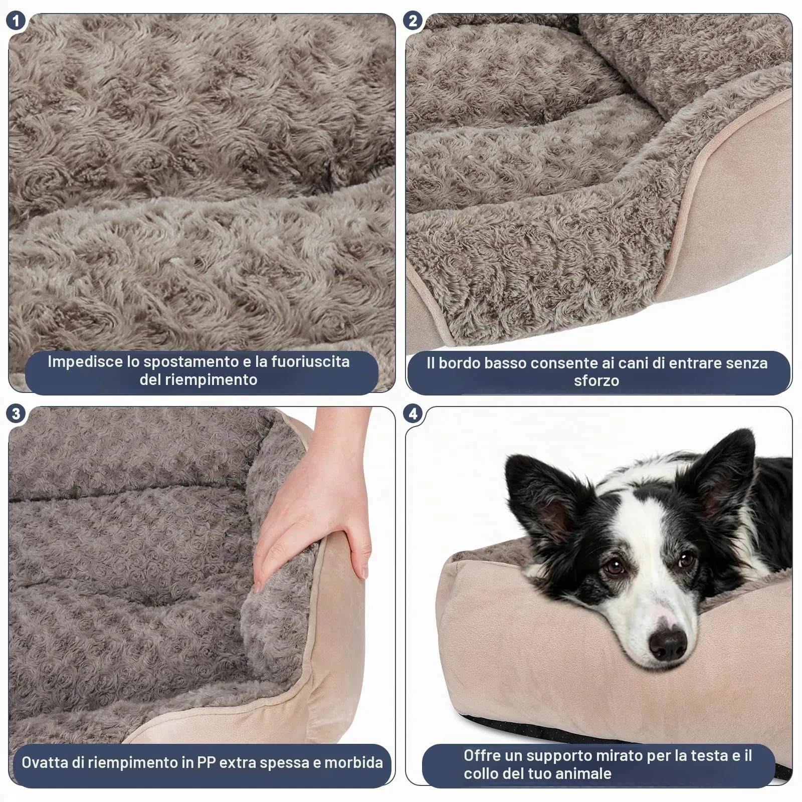 JOEJOY Cuccia Cane Interno Lavabile, 63x53x20cm - immagine 5