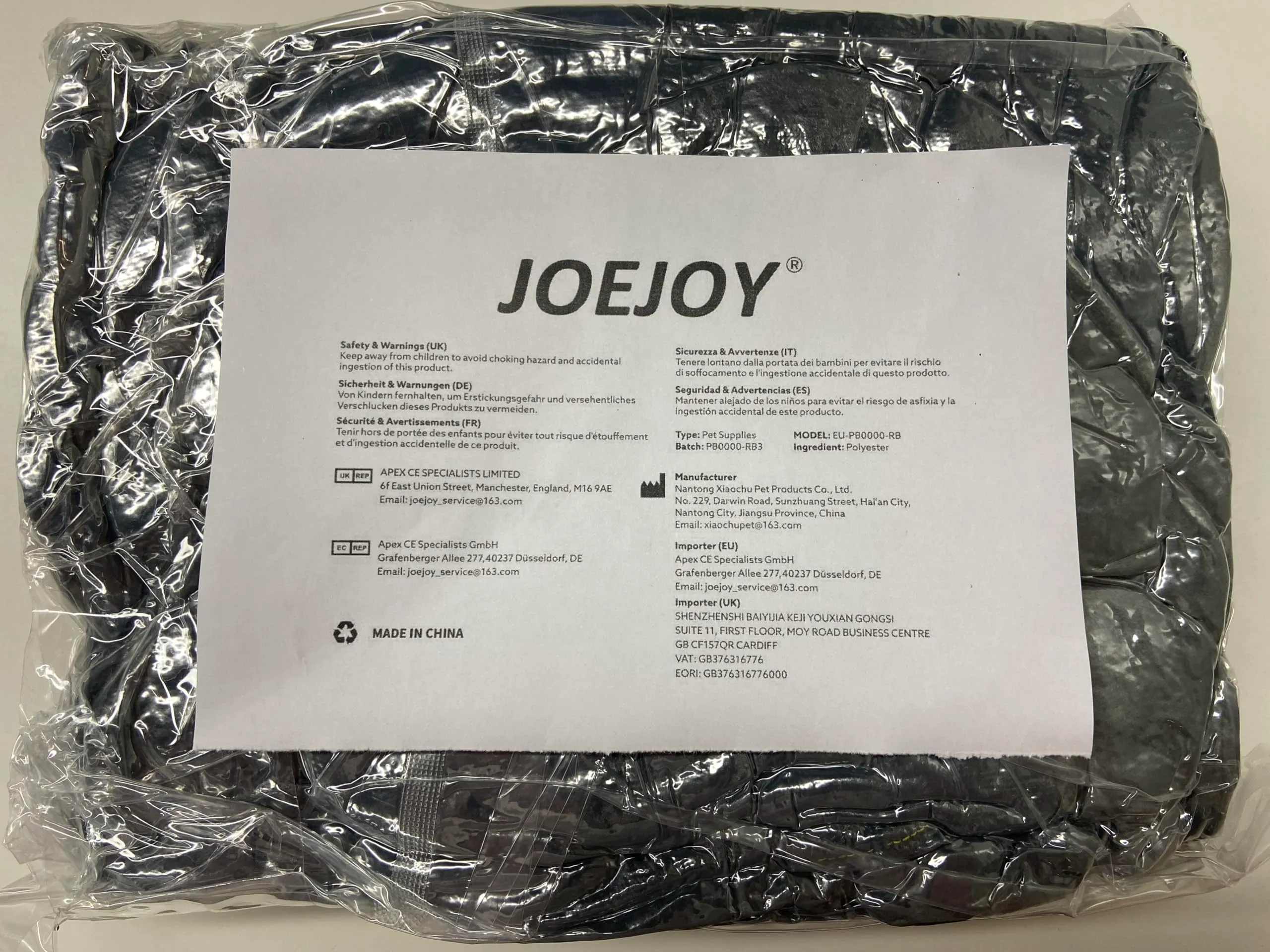 JOEJOY Cuccia Cane Interno Lavabile, 63x53x20cm - immagine 9