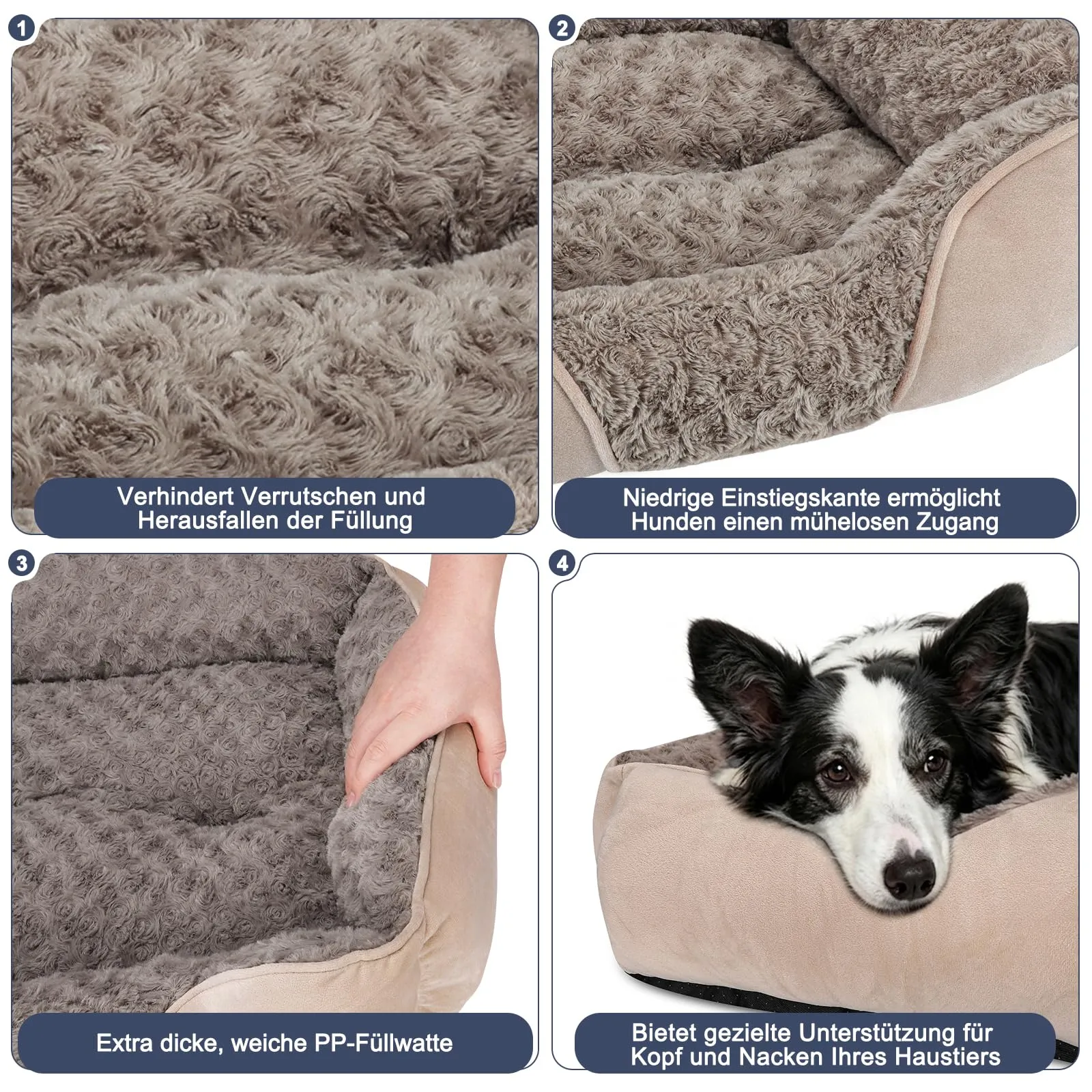 JOEJOY Cuccia Cane Interno Lavabile, 76x61x23cm - immagine 5