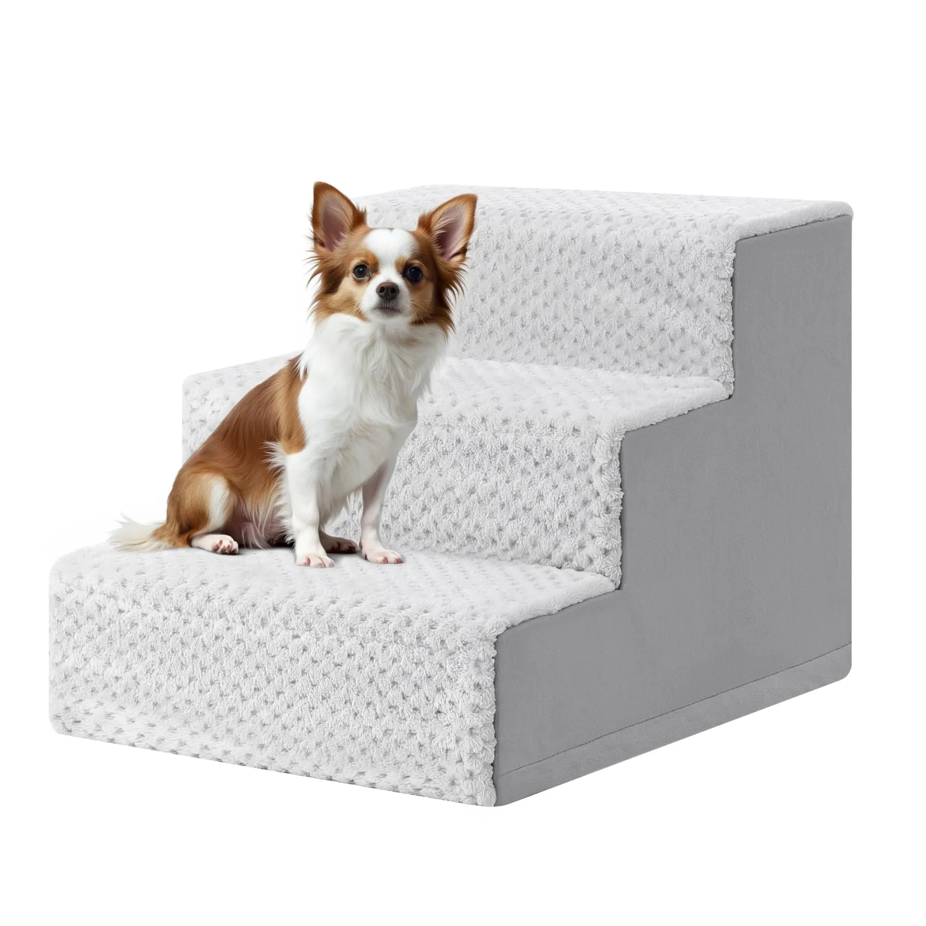 KSIIA Scala per Cani a 3 Gradini, 45 x 38 x 33 cm, Grigio - immagine 1