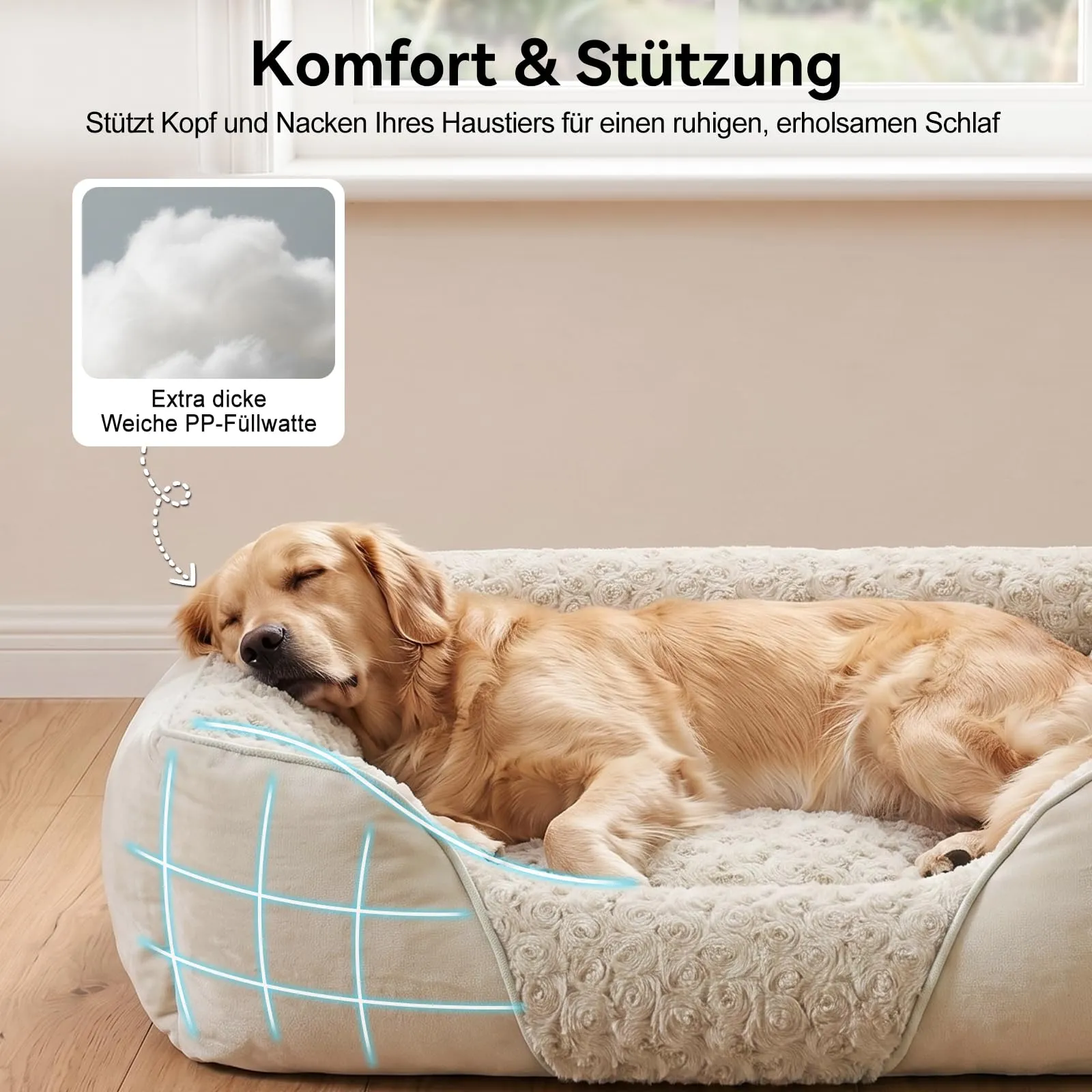 JOEJOY Cuccia Cane Interno Lavabile, 63x53x20cm - immagine 4
