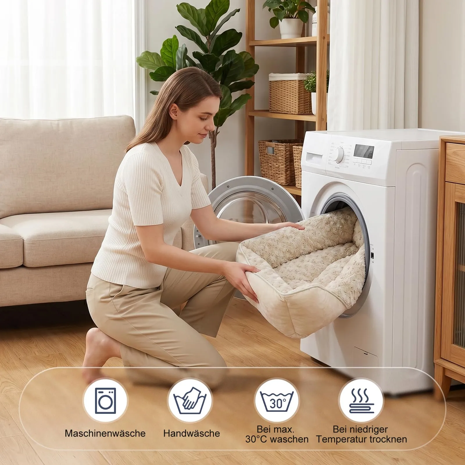 JOEJOY Cuccia Cane Interno Lavabile, 63x53x20cm - immagine 7