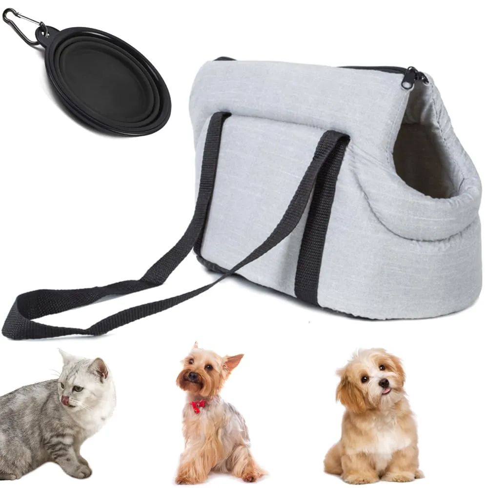 AzulLanse Trasportino Sling Carrier per Cani di Piccola Taglia e Gatti, Grigio - immagine 1